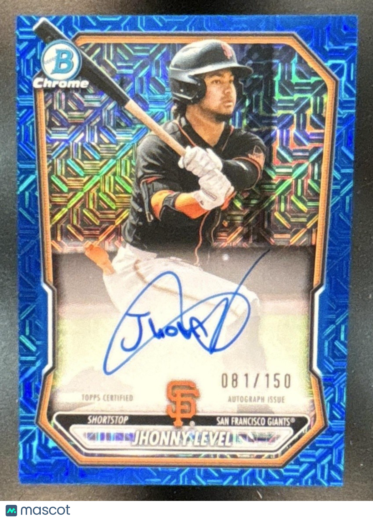 2026 Bowman Mega Box Jhonny Level Chrome Prospect Auto