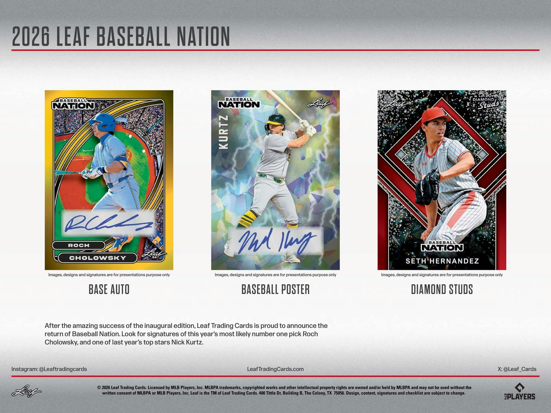2026 Leaf Baseball Nation Hobby Box (6 Autos) - MLB Hobby Box