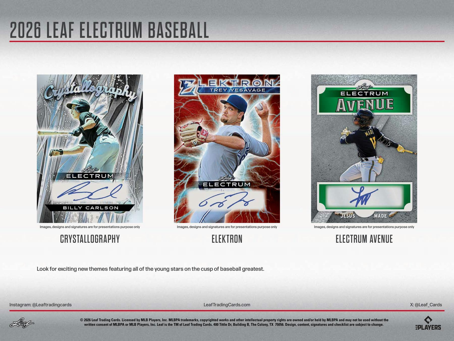 2026 Leaf Electrum Baseball Hobby Box (6 Autos) - MLB Hobby Box