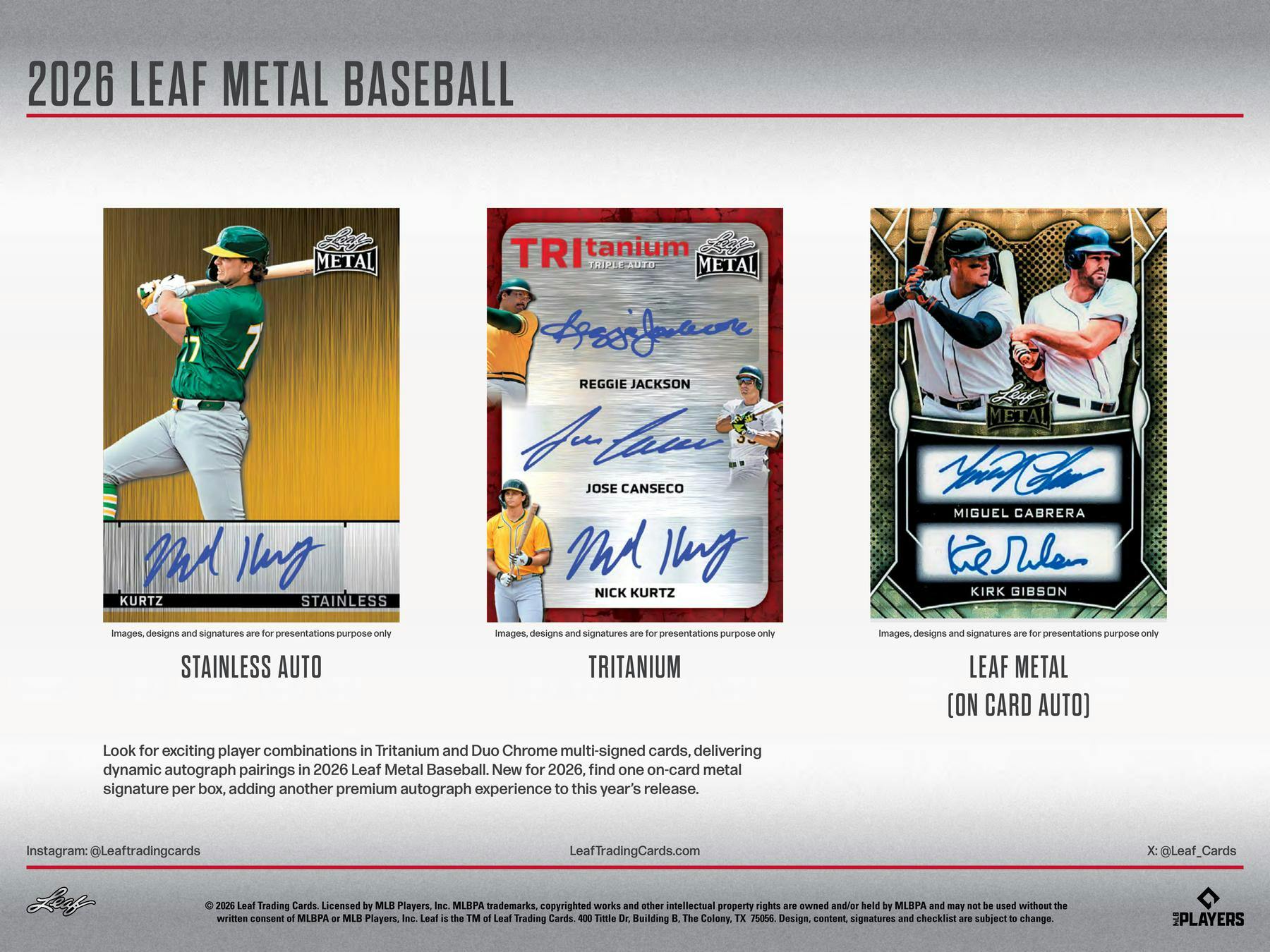 2026 Leaf Metal Baseball Hobby Box (4 Autos) - MLB Hobby Box