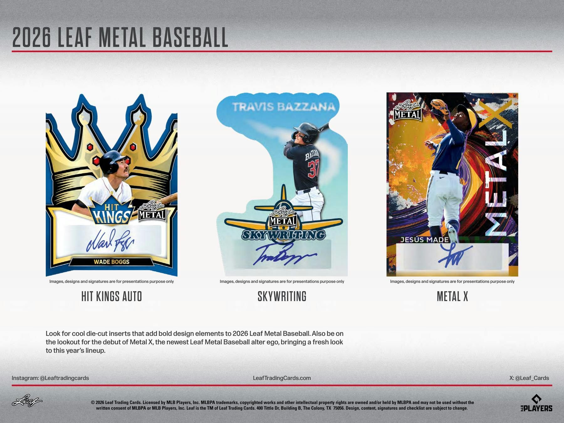 2026 Leaf Metal Baseball Hobby Box (4 Autos) - MLB Hobby Box