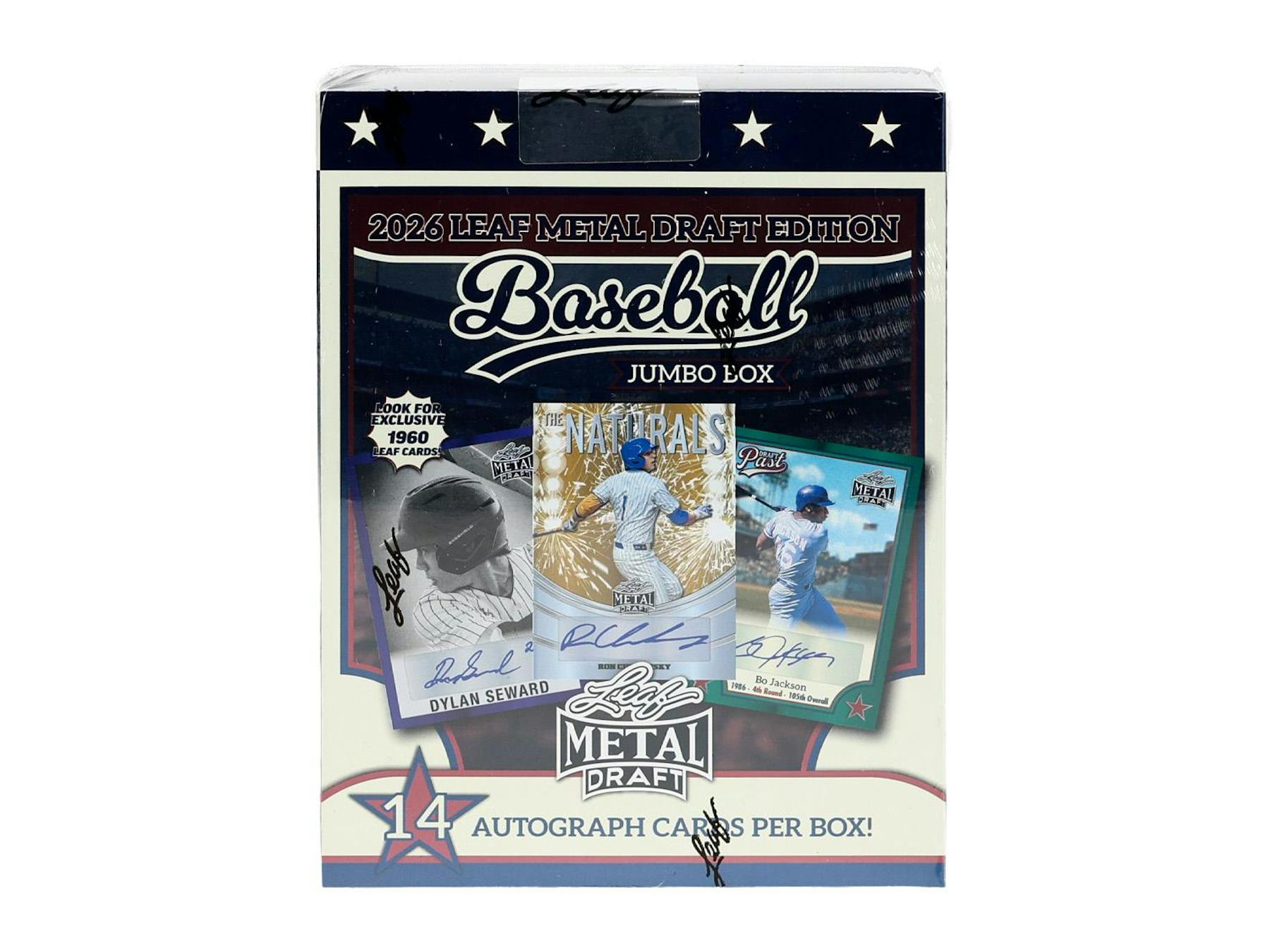 2026 Leaf Metal Draft Baseball Mega Jumbo Box (14 Autos) - MLB Hobby Box