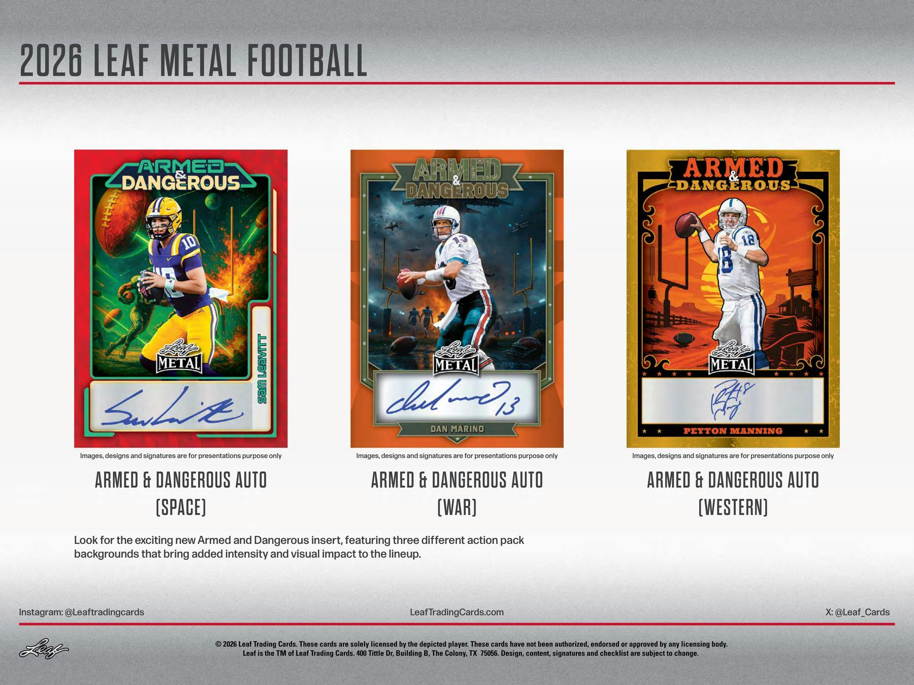 2026 Leaf Metal Football Jumbo Box (4 Autos Plus) - Hobby Box