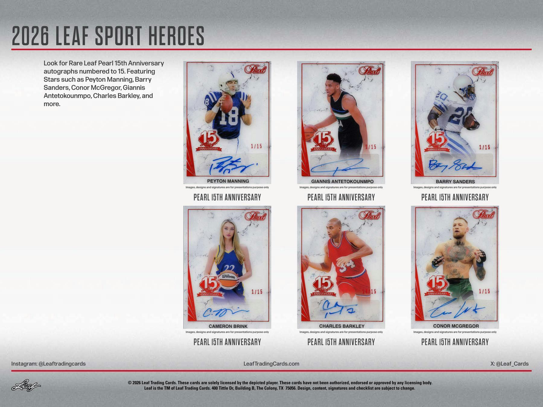 2026 Leaf Metal Sports Heroes Hobby Box (3 Autos) - Hobby Box
