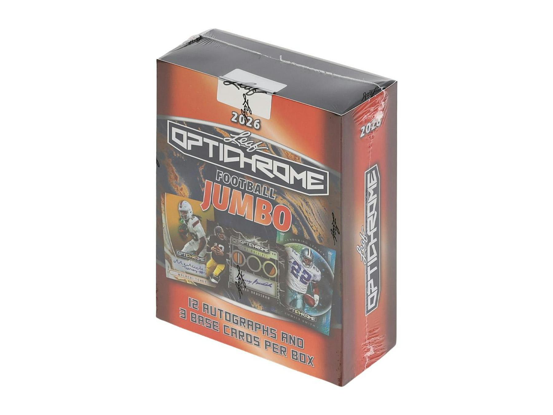 2026 Leaf Optichrome Football Hobby Jumbo Box (12 Autos Plus) - Hobby Box