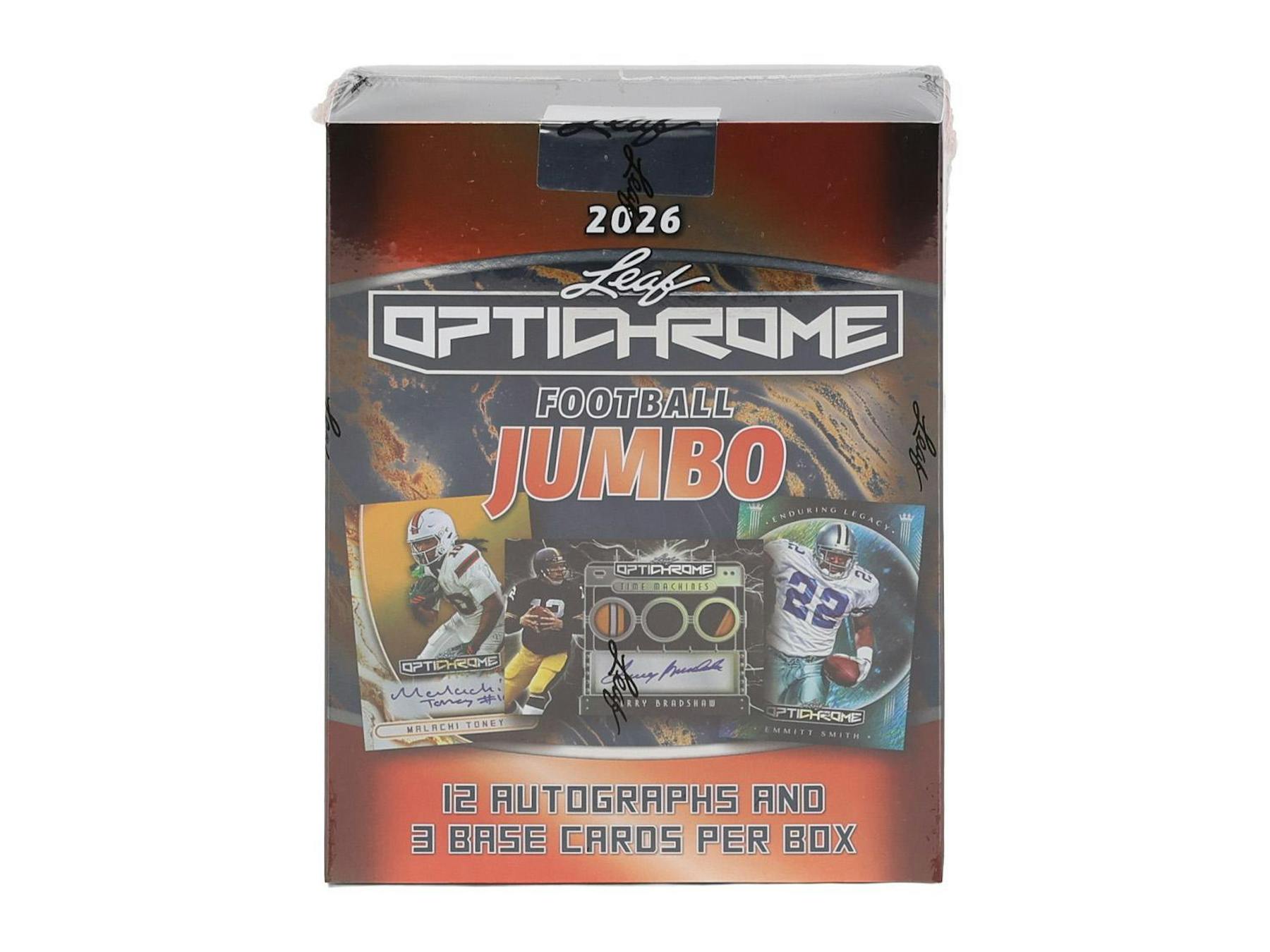 2026 Leaf Optichrome Football Hobby Jumbo Box (12 Autos Plus) - Hobby Box