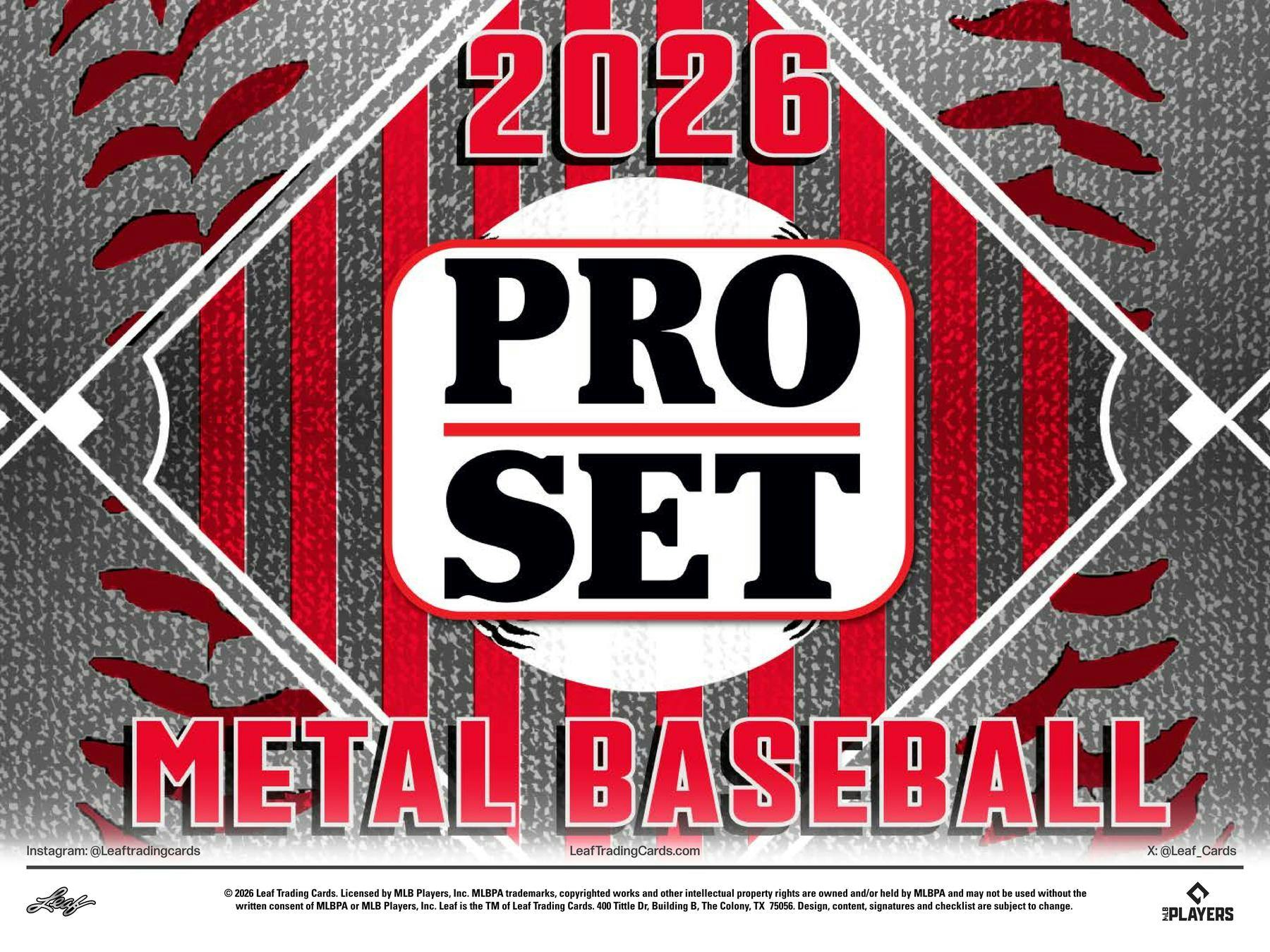 2026 Leaf Pro Set Metal Baseball Hobby Box (5 Autos) - MLB Hobby Box