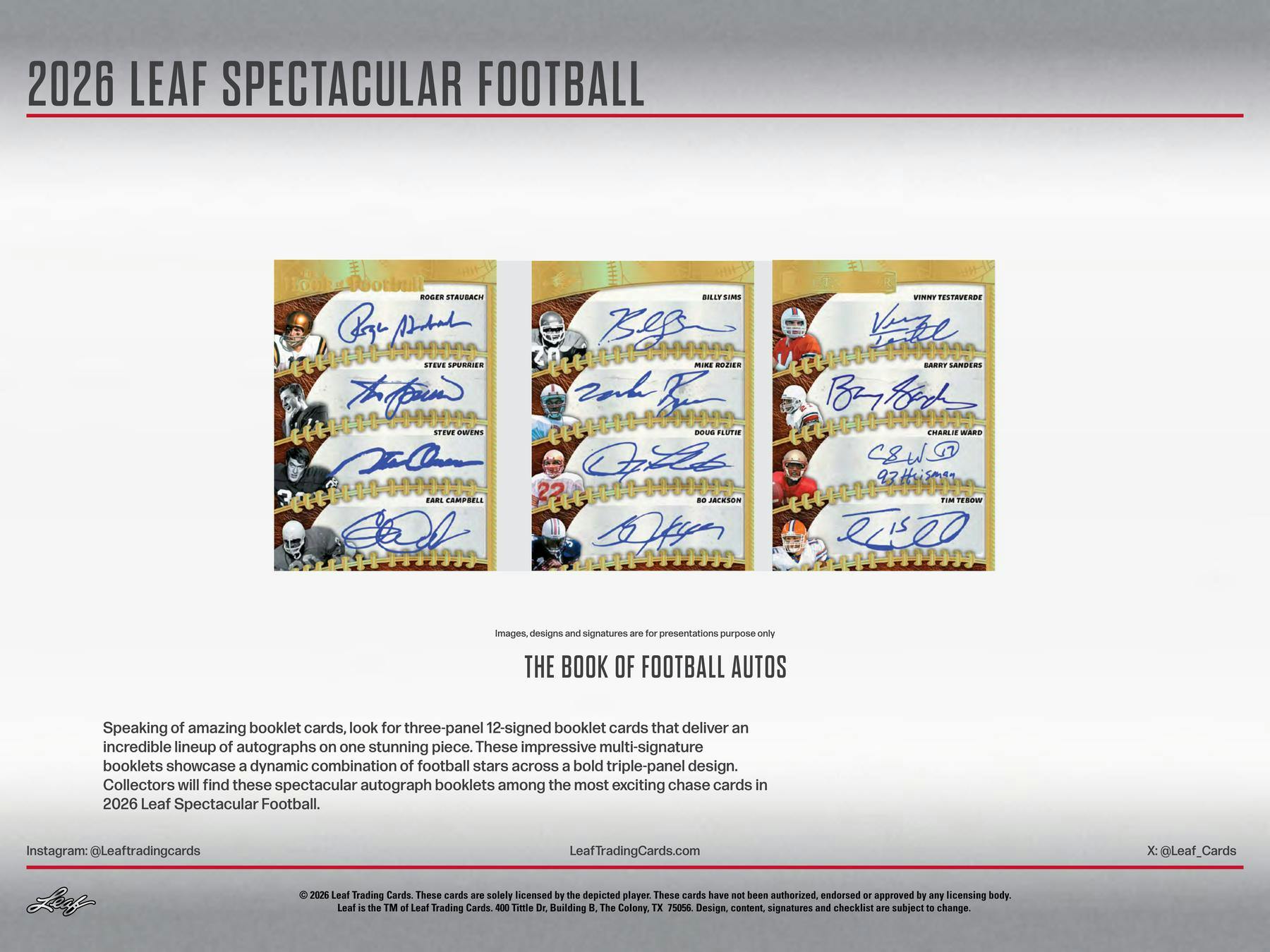 2026 Leaf Spectacular Football Hobby Box (6 Premium Cards) - Hobby Box
