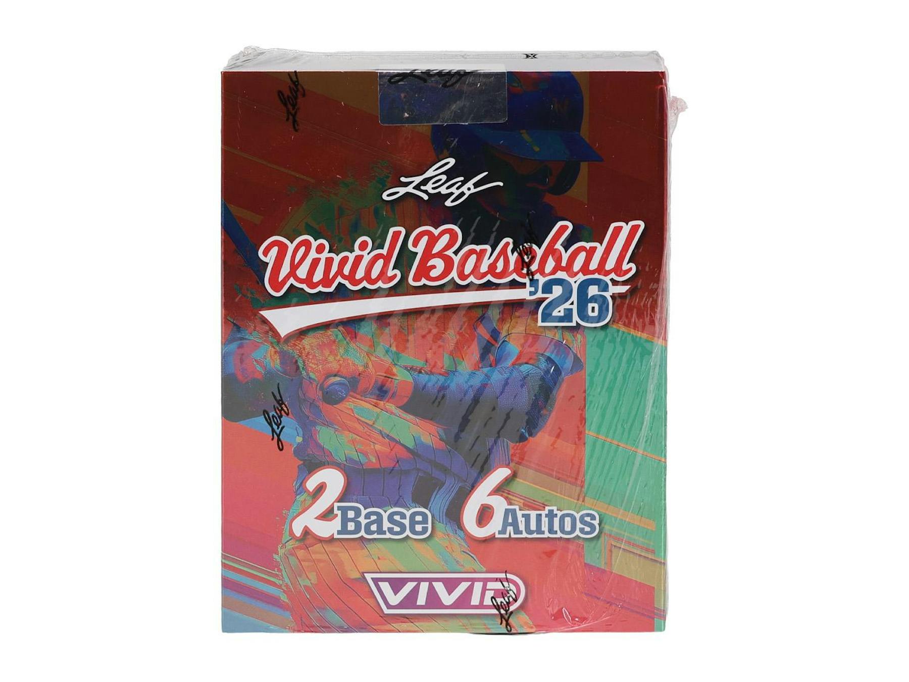 2026 Leaf Vivid Baseball Hobby Box (6 Autos) - MLB Hobby Box