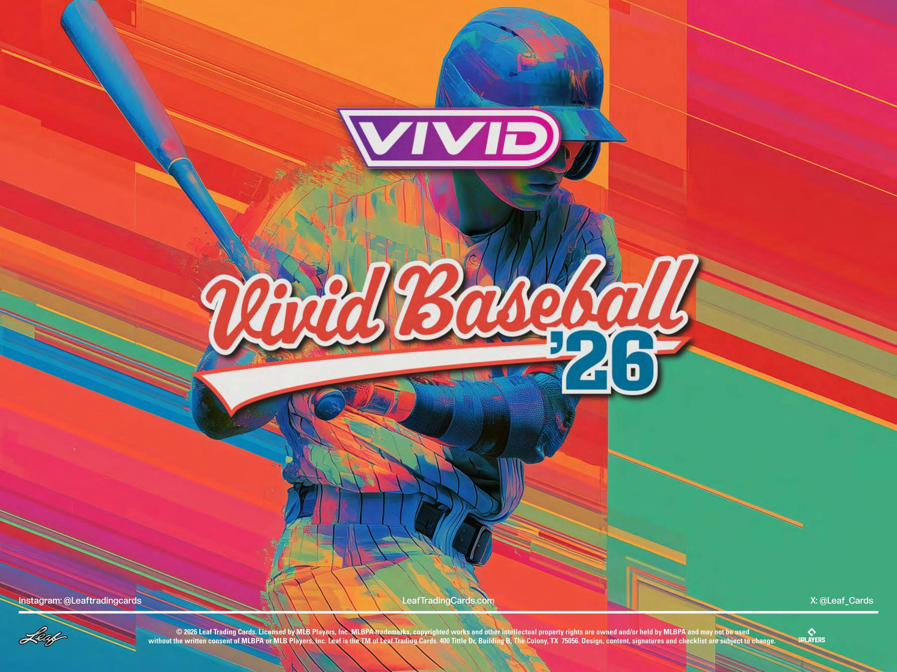 2026 Leaf Vivid Baseball Hobby Box (6 Autos) - MLB Hobby Box