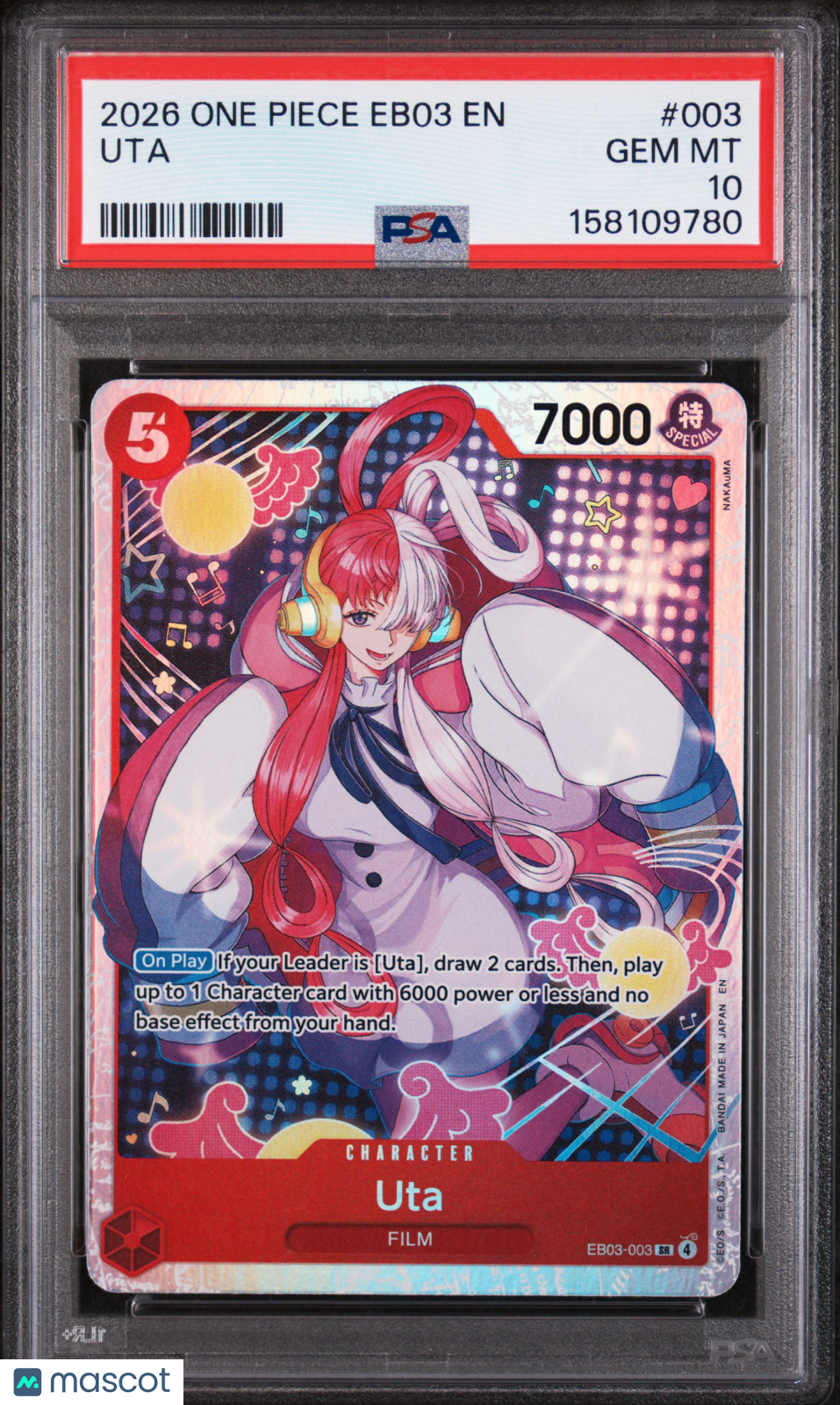 【PSA10】 ヴァイスシュバルツ ワンダーキュート ひなた 2026 One Piece EB03-Extra Booster Uta PSA 10 GEM MINT