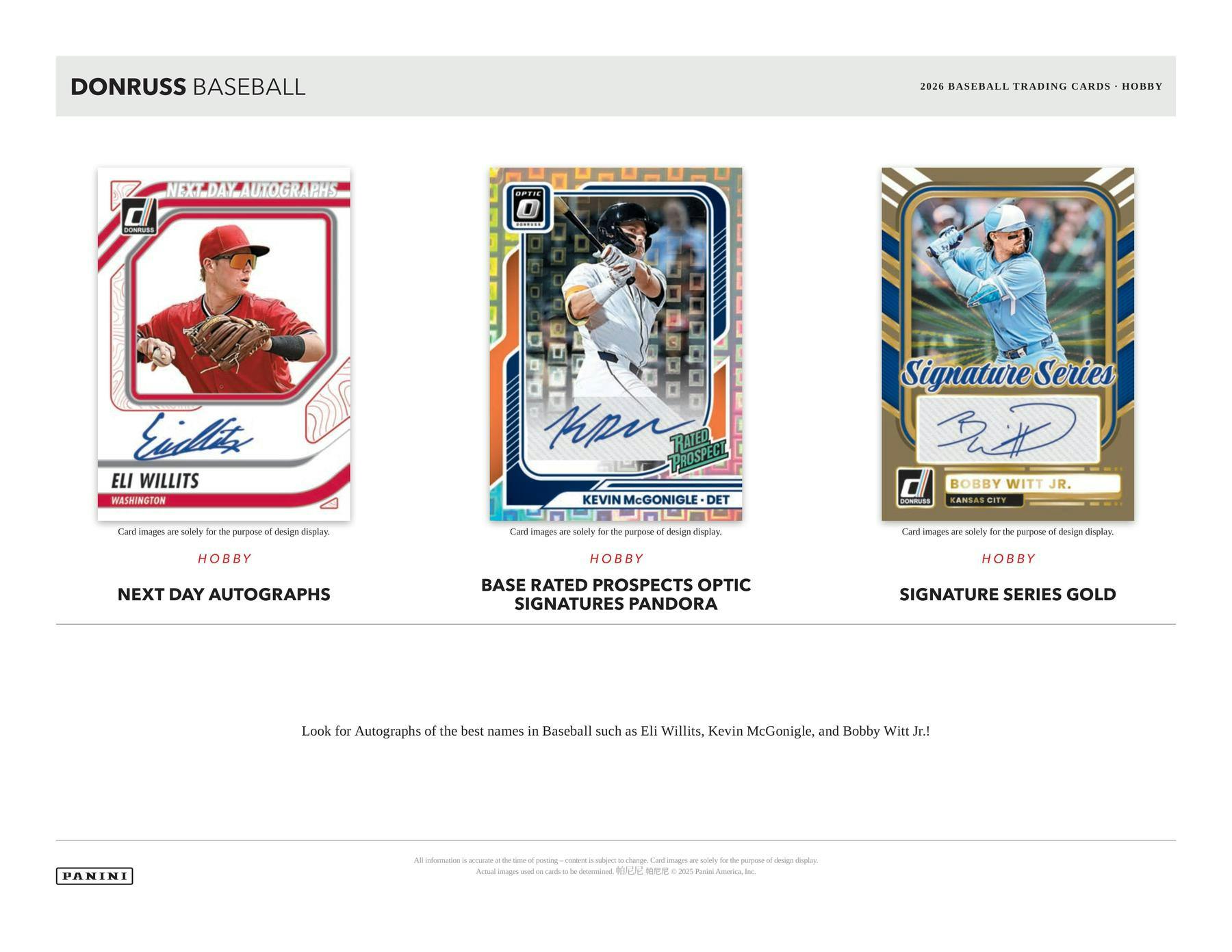 2026 Panini Donruss Baseball Hobby Box (2 Auto or Mem) - MLB hobby