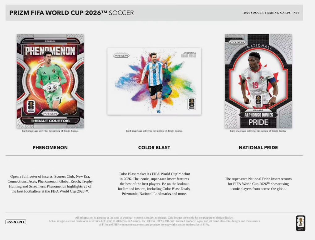 2026 Panini Prizm FIFA World Cup Soccer 24-Pack Retail Box (Color Blast / Manga / Alter Ego) - Soccer