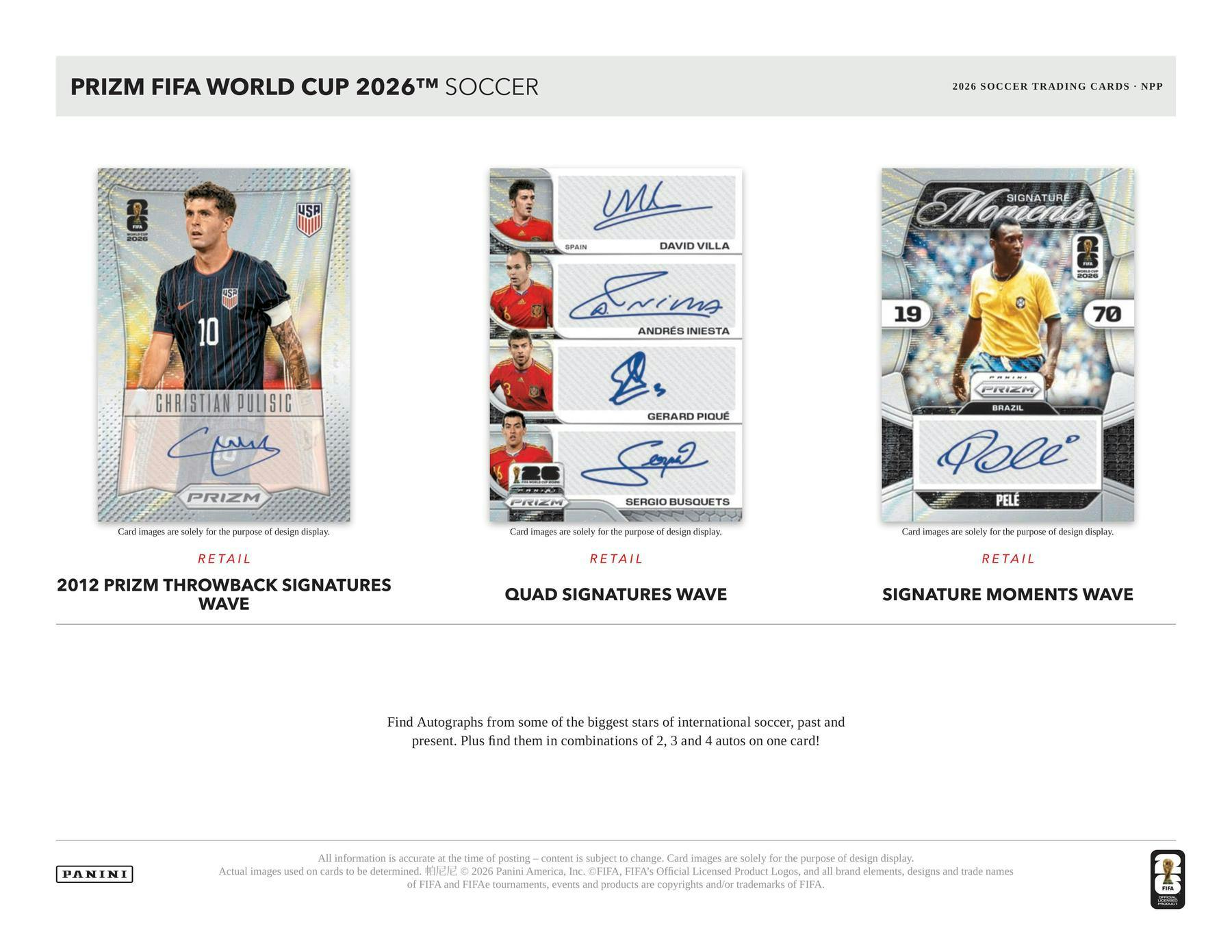 2026 Panini Prizm FIFA World Cup Soccer Blaster Box (Yellow Purple Blue & White Prizms!) - Soccer