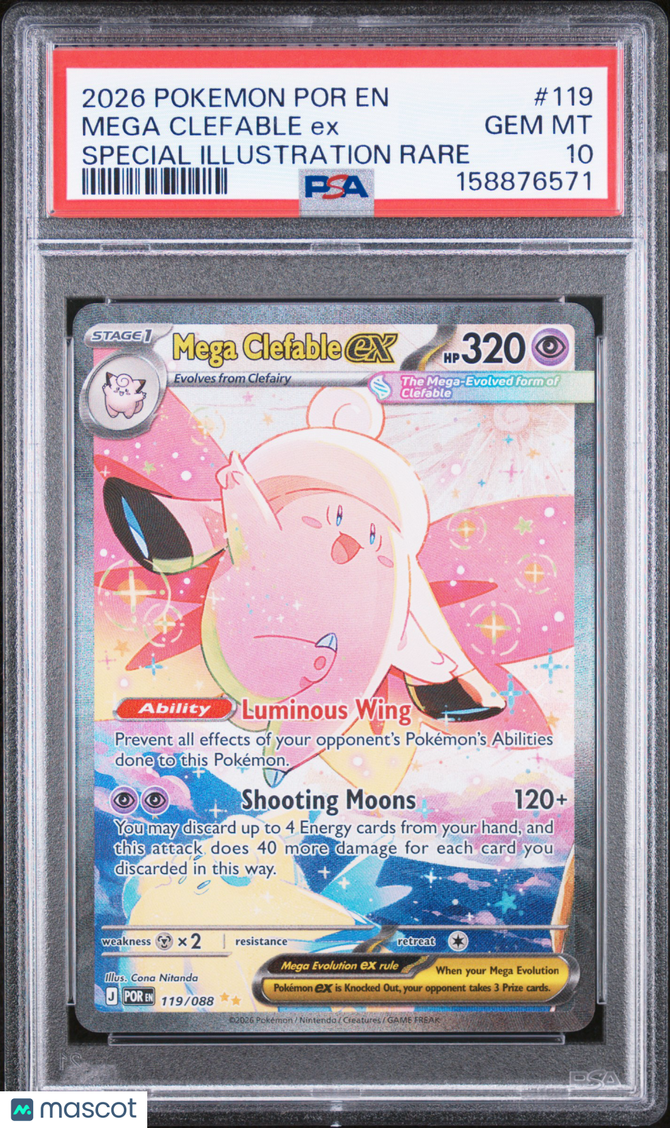 2026 Pokemon POR EN-Mega Clefable EX Special Illustration Rare PSA 10 GEM MINT - Graded TCG/CCG