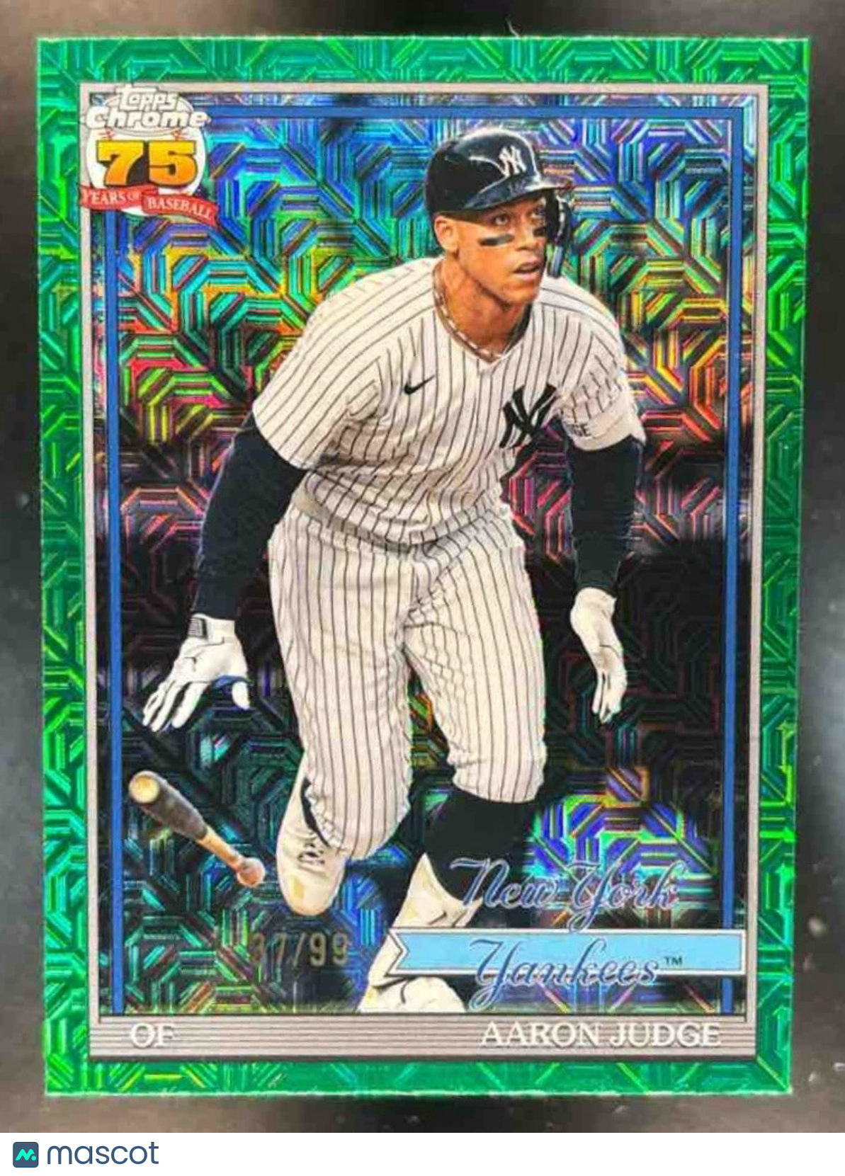 2026 Topps Aaron Judge 1991 Chrome Silver Pack Green Mojo /99 New York Yankees - Sports Cards