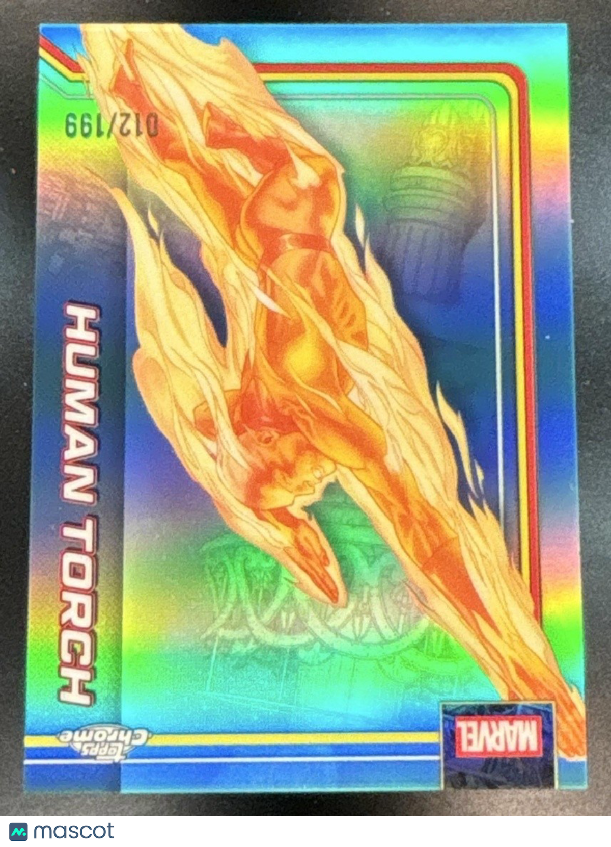 2026 Topps Chrome Marvel Comics Human Torch Aqua Refractor /199 #51 - Non-Sports Cards