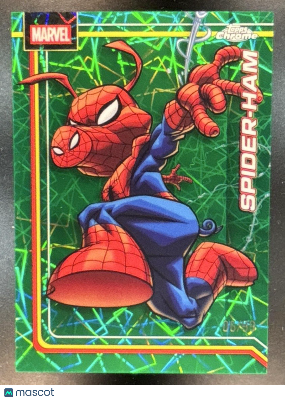 2026 Topps Chrome Marvel Comics Spider-Ham Hulk Green Lazer Refractor /99 #162 - Non-Sports Cards