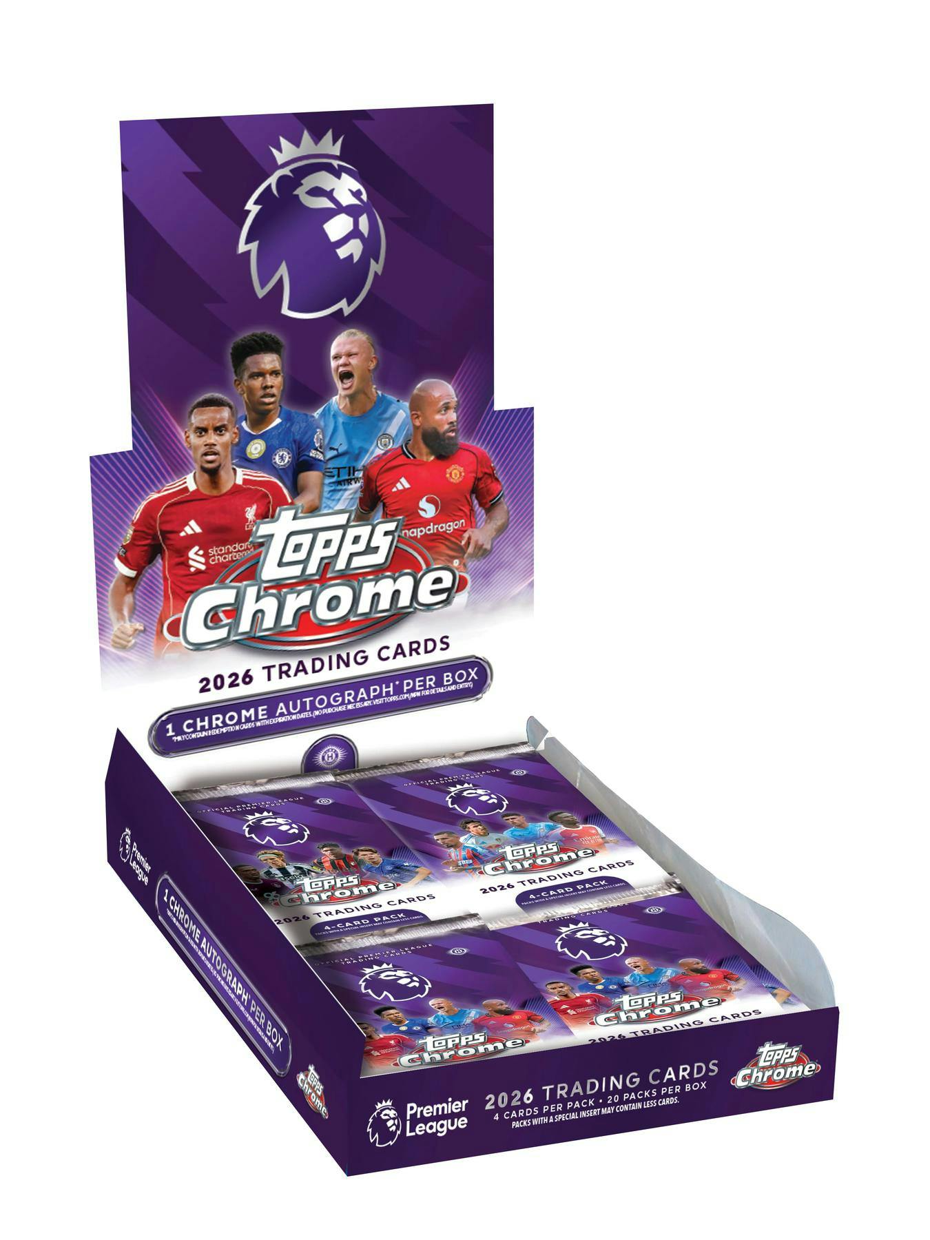 2026 Topps Chrome Premier League EPL Soccer Hobby Box (1 Auto) - Sports Collectibles