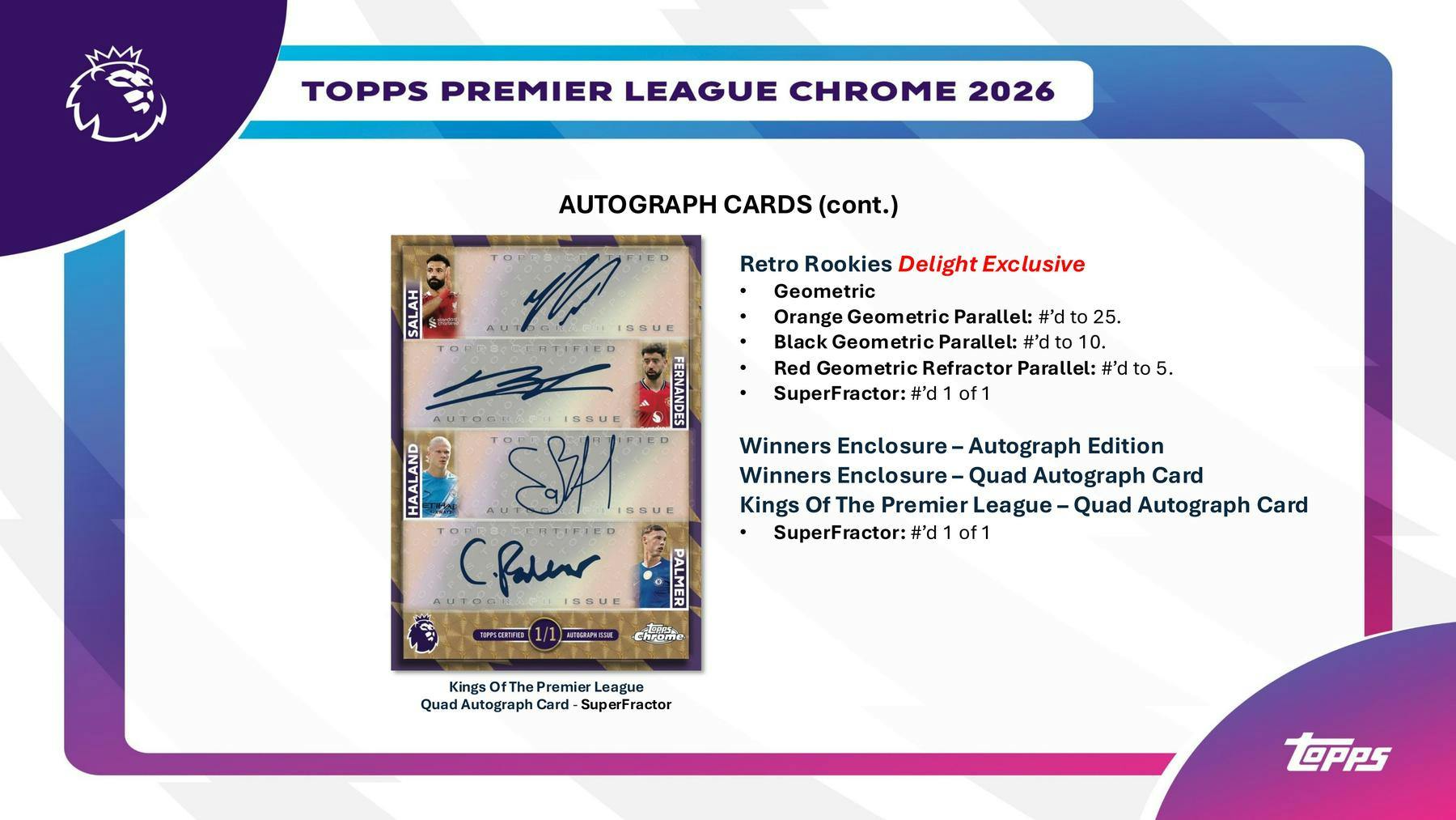 2026 Topps Chrome Premier League EPL Soccer Hobby Box (1 Auto) - Sports Collectibles