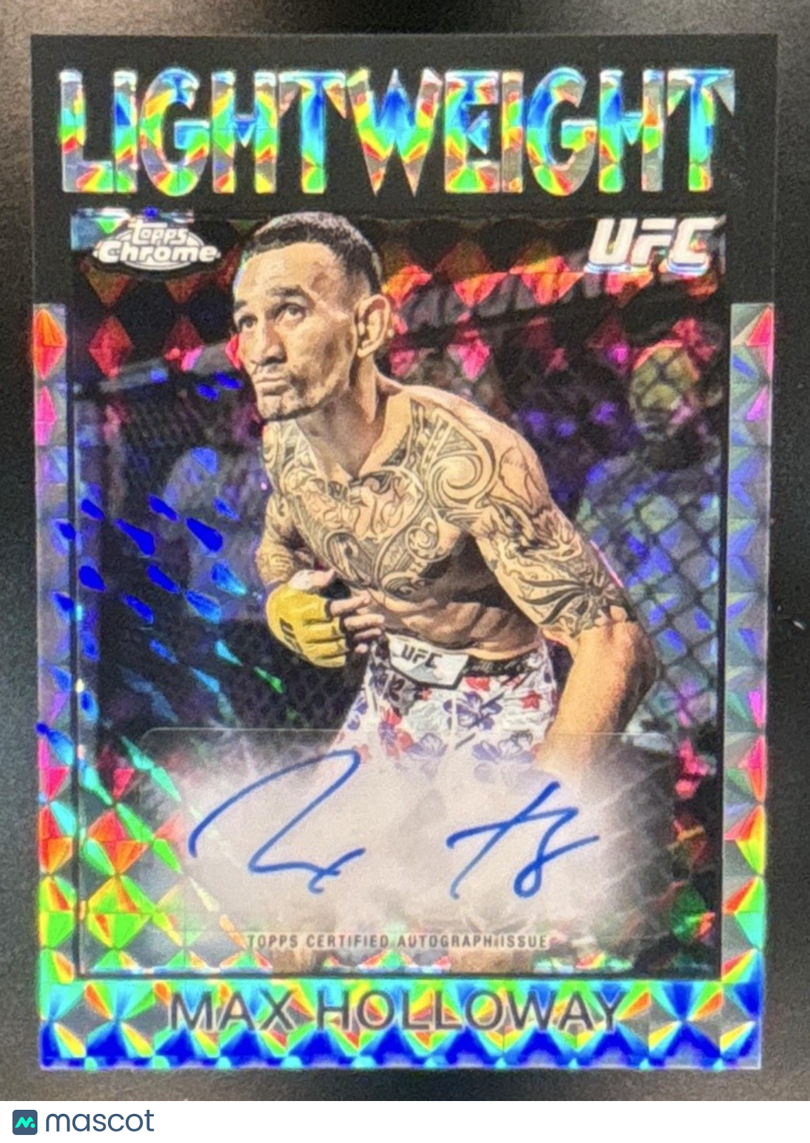 2026 Topps Chrome UFC Max Holloway 1986 Signatures Geometric Refractor Auto - Sports Cards