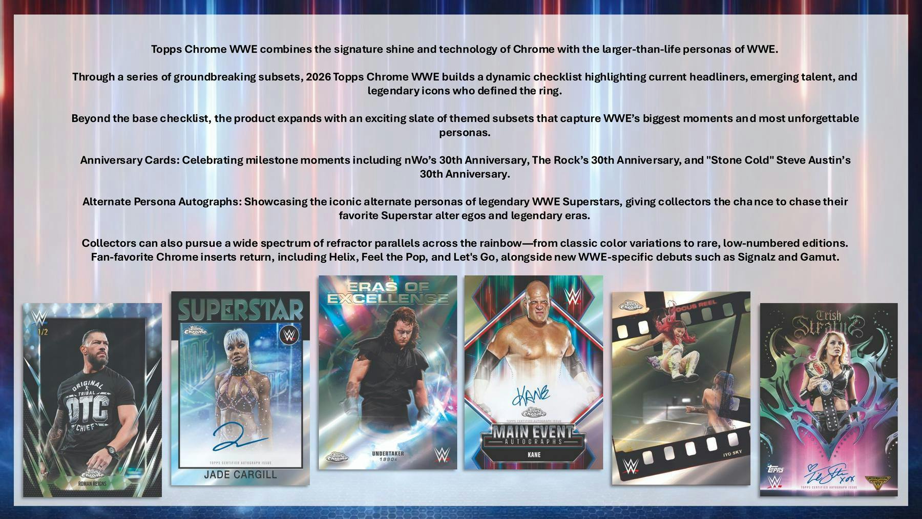2026 Topps Chrome WWE Wrestling (Diamond Plate Refractors) - WWE Blaster