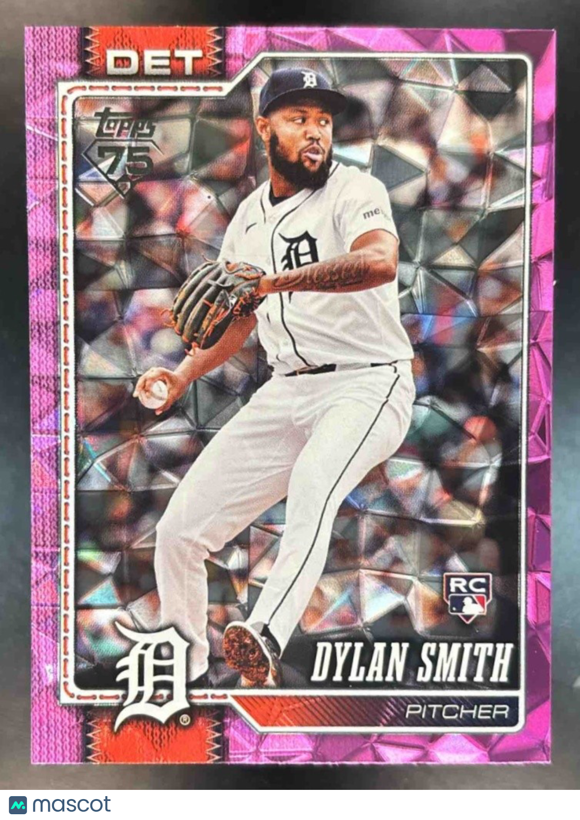 2026 Topps Dylan Smith Pink Diamante Foil #13 RC Detroit Tigers - Sports Cards