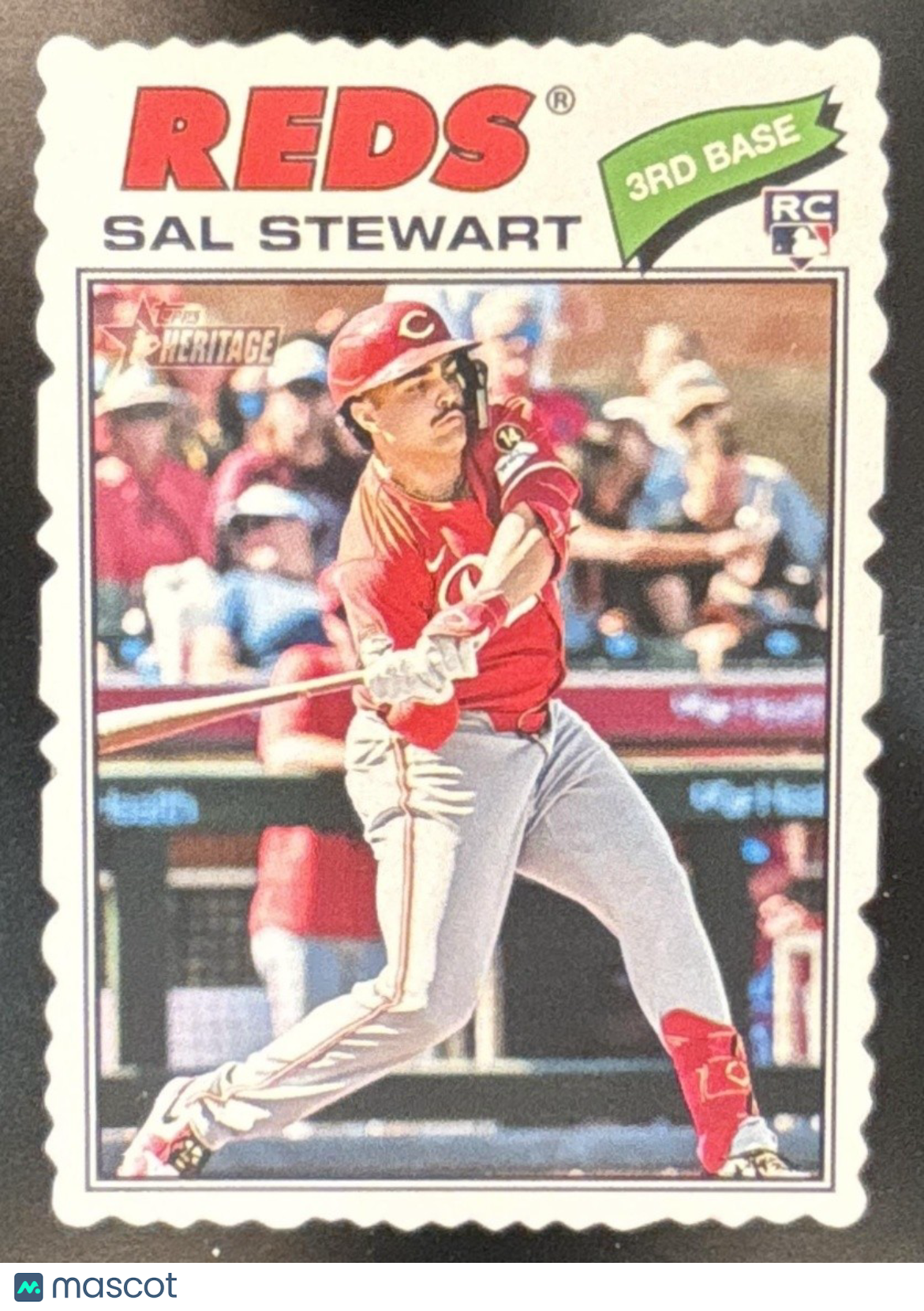 2026 Topps Heritage Sal Stewart Deckle Edge #221 SP RC Cincinnati Reds - Sports Cards