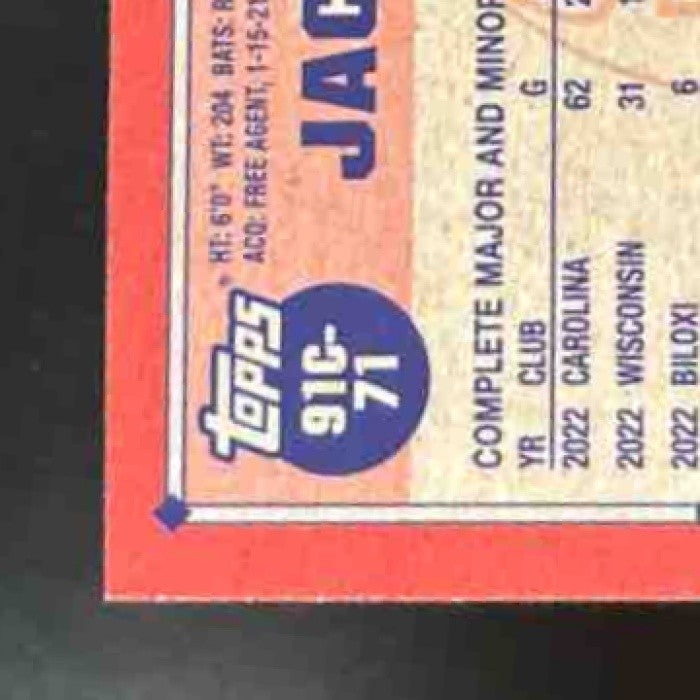 2026 Topps Jackson Chourio 1991 Chrome Silver Pack Blue Mojo /150 #91C-71 Brewer - Sports Cards