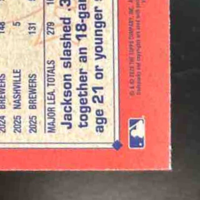 2026 Topps Jackson Chourio 1991 Chrome Silver Pack Blue Mojo /150 #91C-71 Brewer - Sports Cards