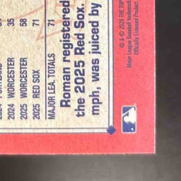 2026 Topps Roman Anthony 1991 Crackleboard Foil T91-71 RC Boston Red Sox - Sports Cards