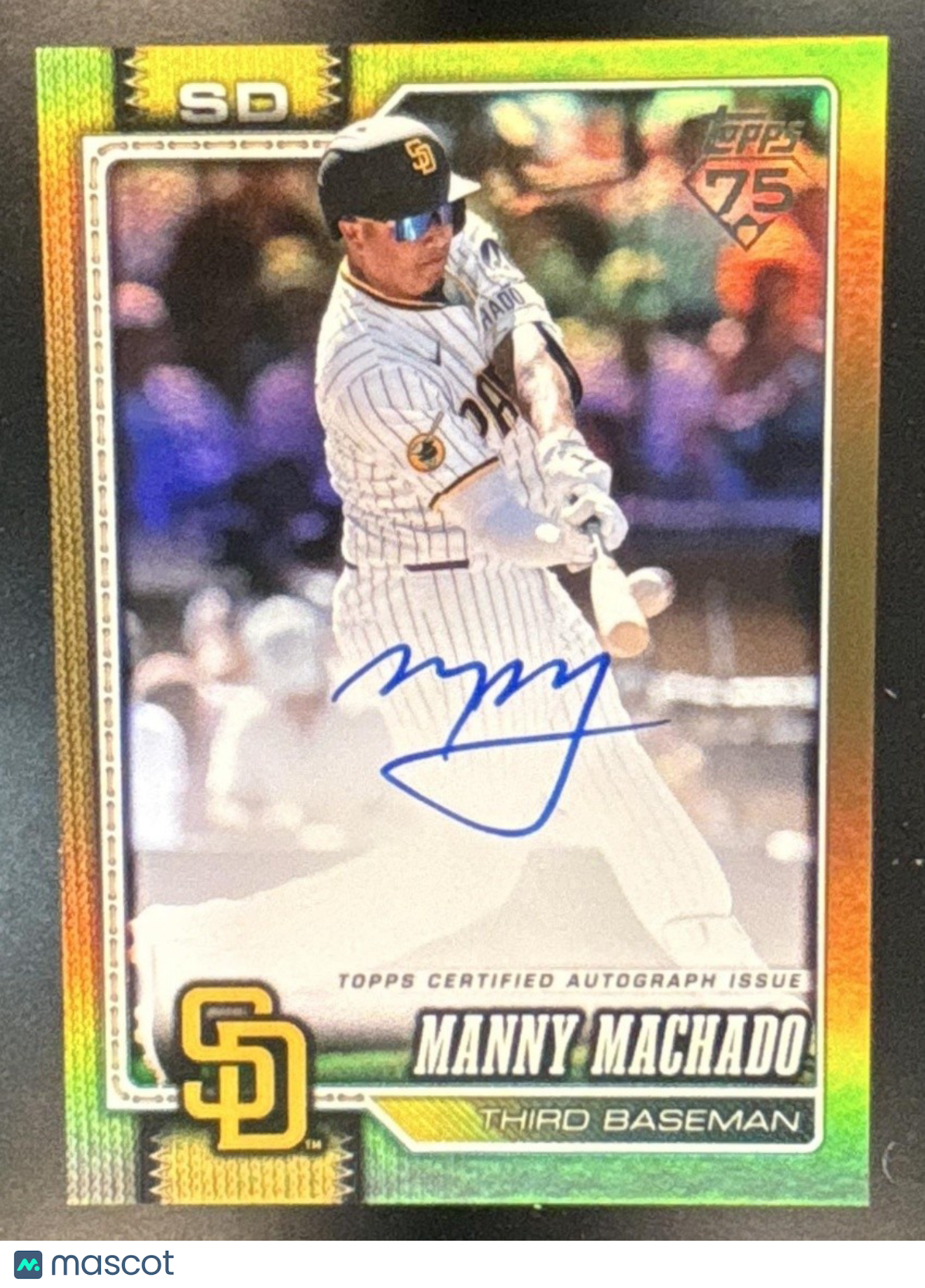 2026 Topps Series 2 Manny Machado Real One Auto Gold /50 #614 San Diego Padres - Sports Cards