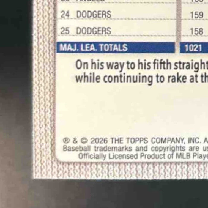 2026 Topps Shohei Ohtani Sandglitter #200 Los Angeles Dodgers - Sports Cards