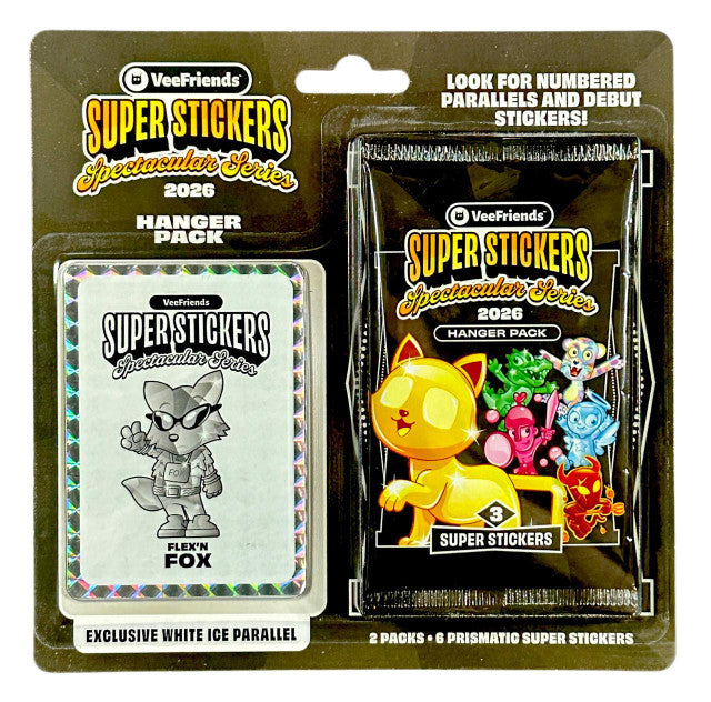 2026 VeeFriends Super Stickers Spectacular Series Hanger Pack (White Ice Parallels) Random Cover Art - Trading Cards