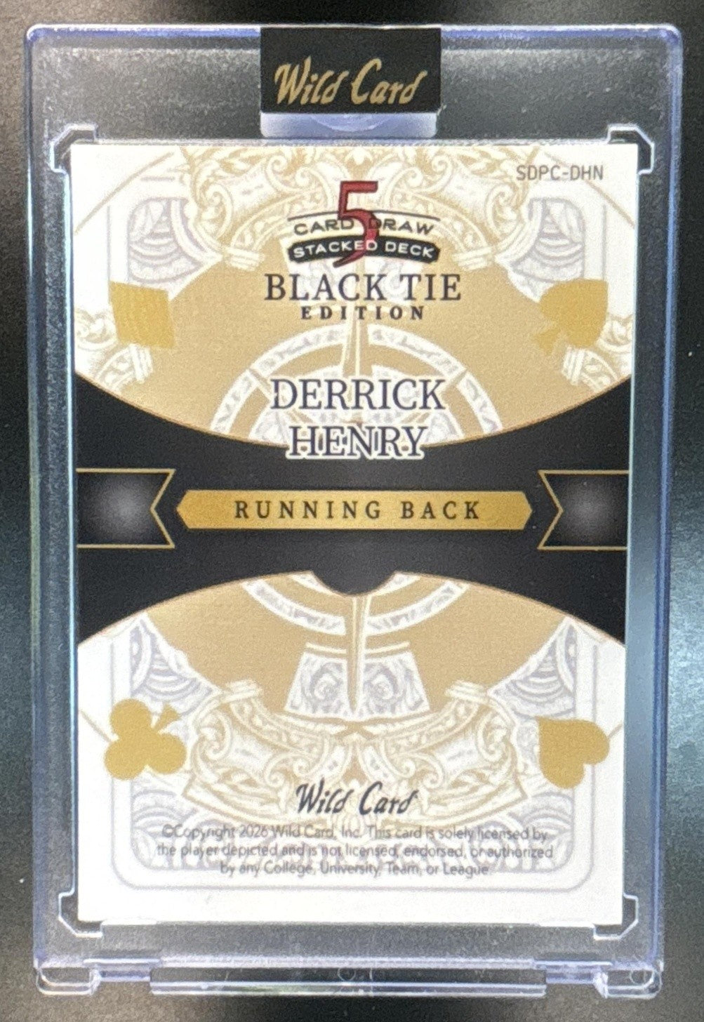 2026 Wild Card 5 Card Draw Stacked Deck Black Tie Edition Derrick Henry /5 - Sports Cards