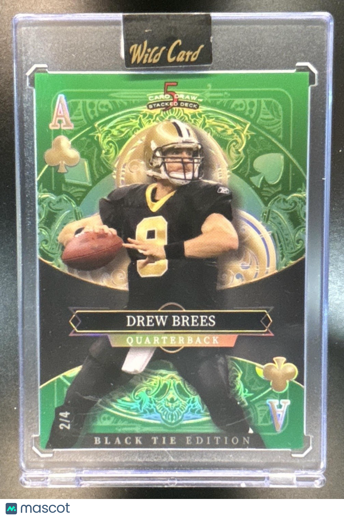 2026 Wild Card 5 Card Draw Stacked Deck Black Tie Edition Drew Brees /4 - Sports Cards