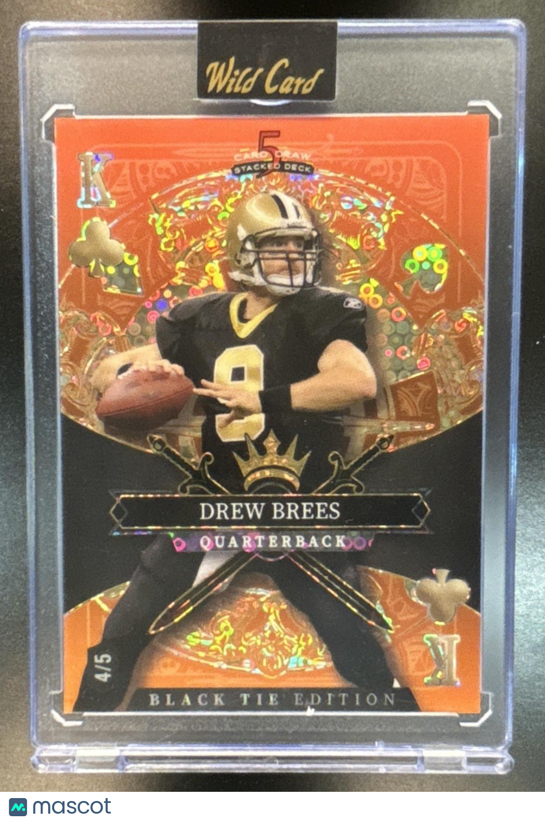 2026 Wild Card 5 Draw Stacked Deck Black Tie Edition Drew Brees /5 - Sports Cards
