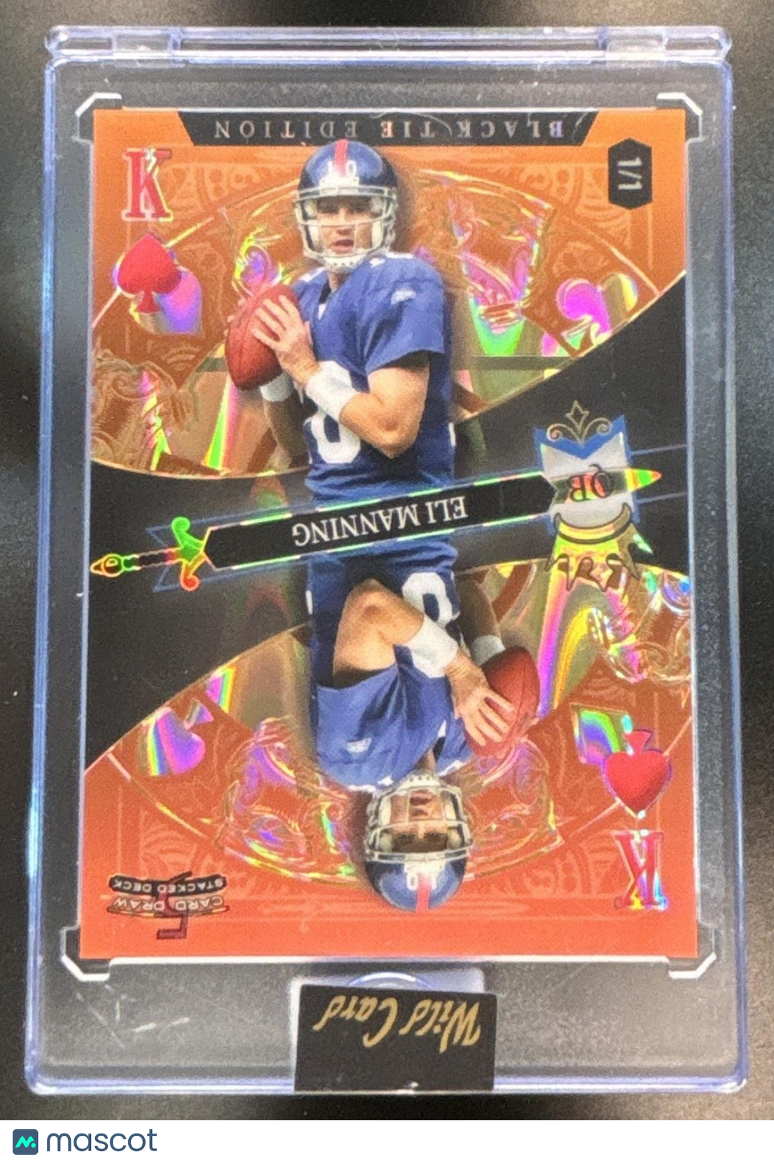 2026 Wild Card 5 Card Draw Stacked Deck Black Tie Edition Eli Manning 1/1 - Sports Cards