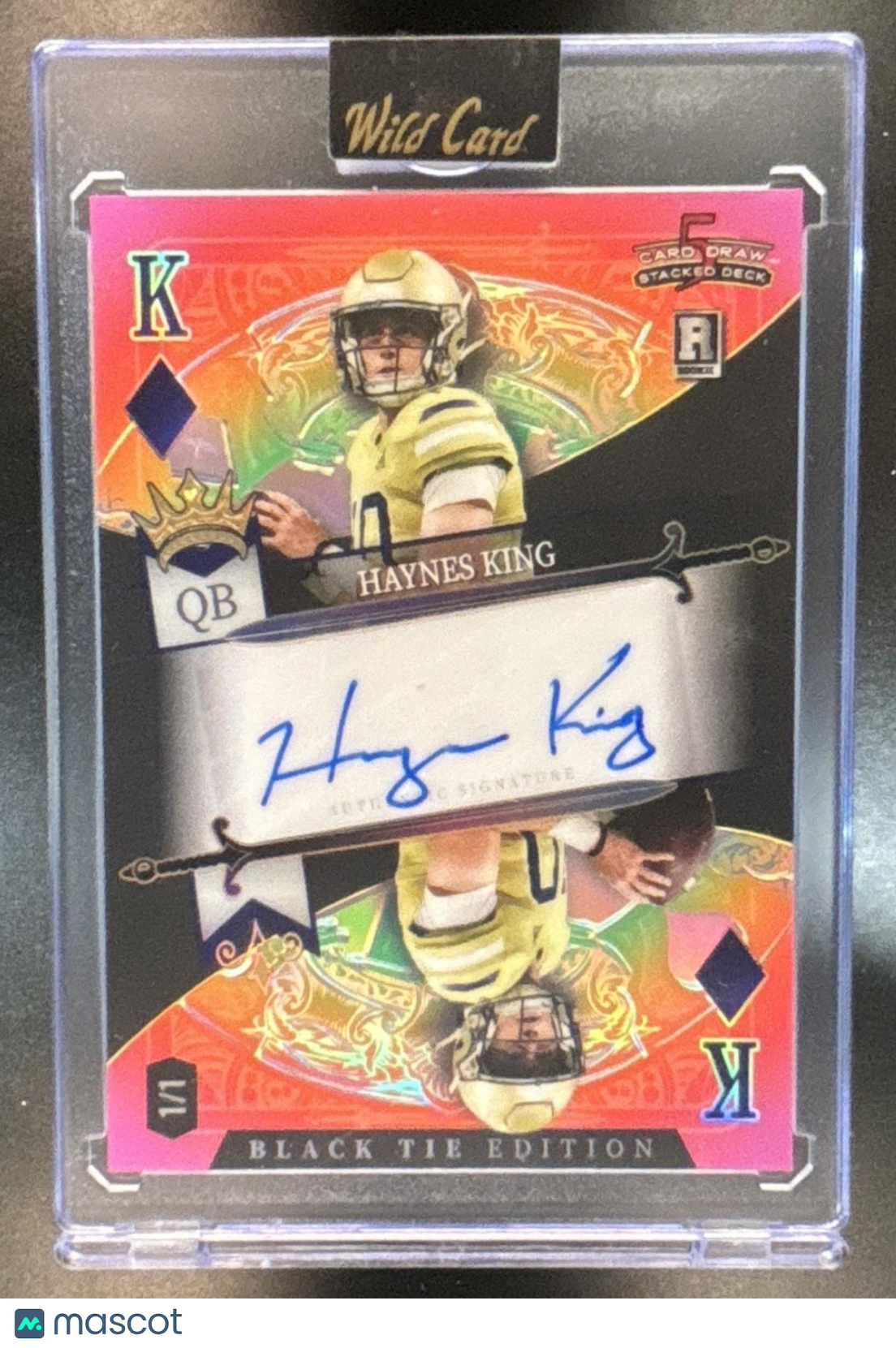 2026 Wild Card 5 Card Draw Stacked Deck Black Tie Edition Haynes King Auto 1/1 - Sports Cards