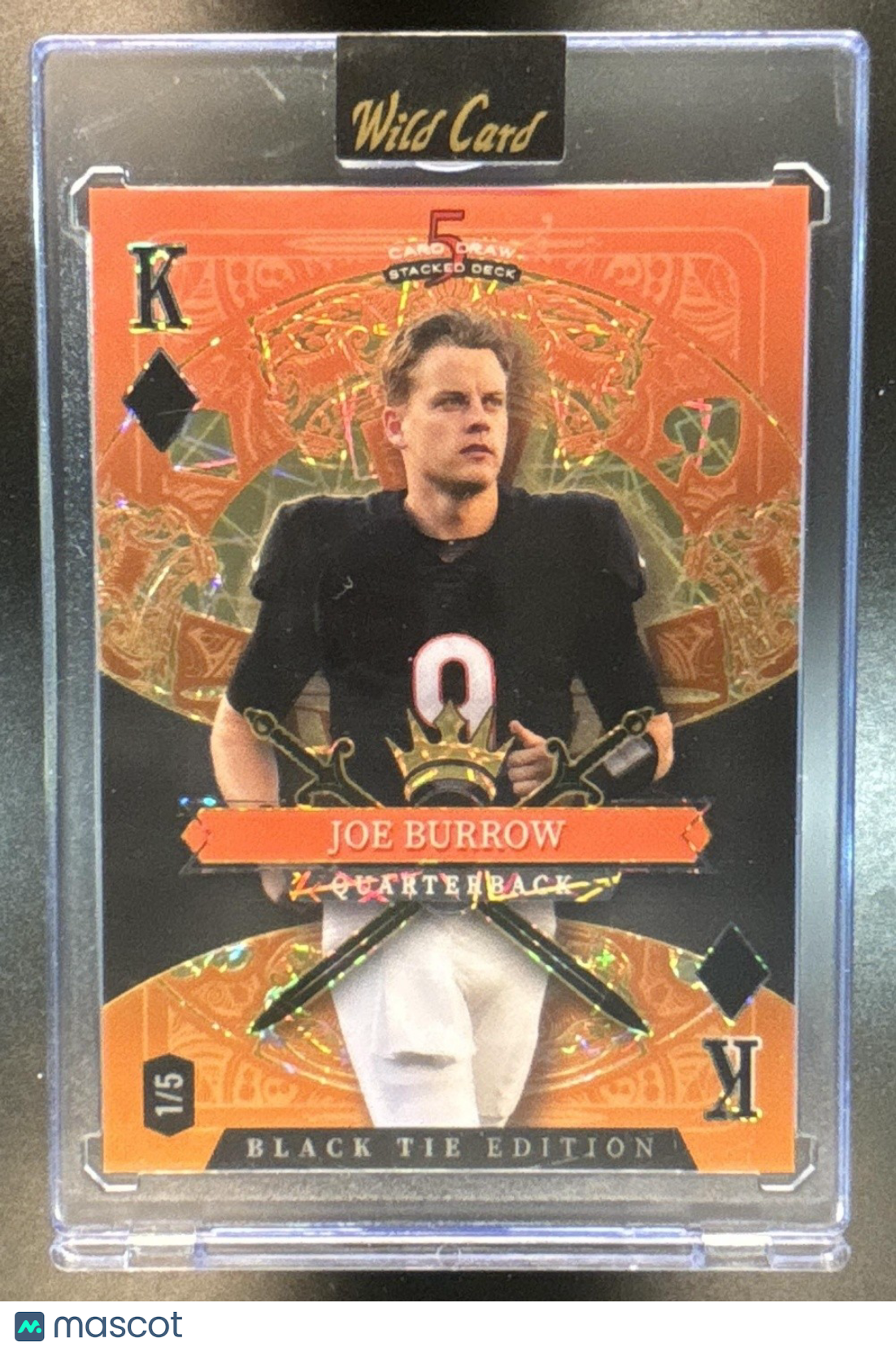 2026 Wild Card 5 Draw Stacked Deck Black Tie Edition Joe Burrow 1/5 - Sports Cards