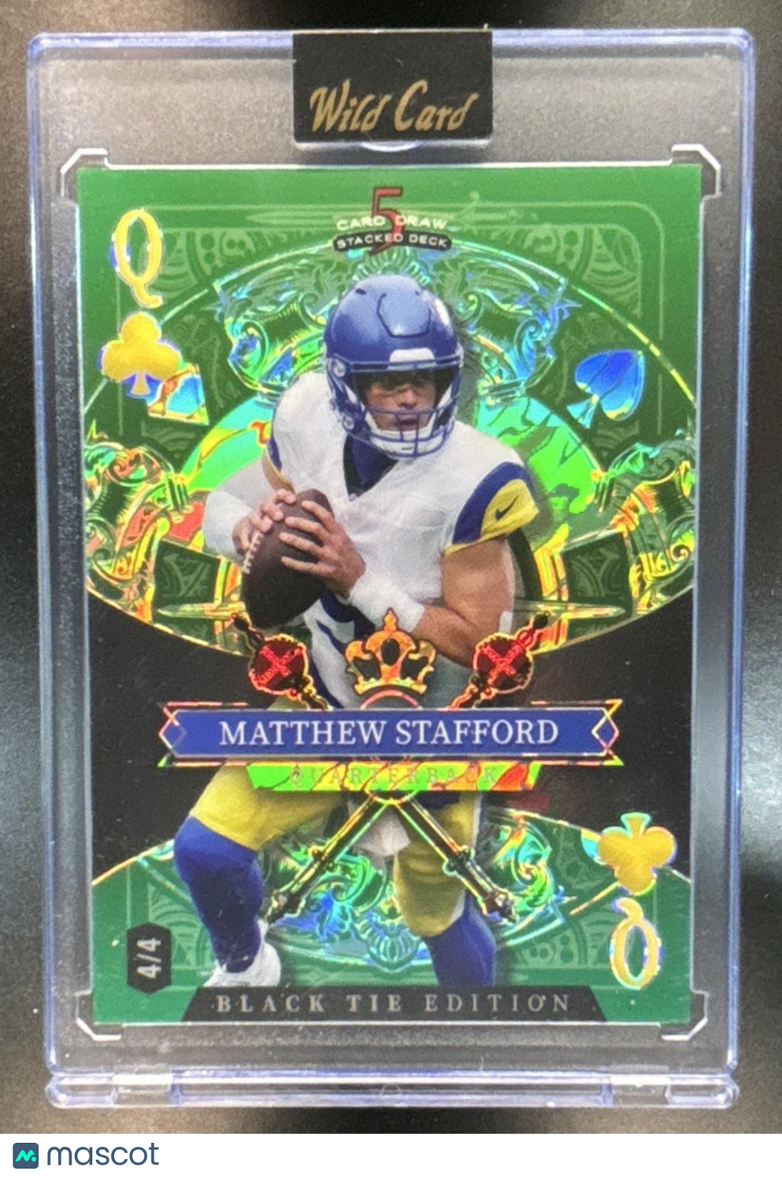 2026 Wild Card 5 Card Draw Stacked Deck Black Tie Edition Matthew Stafford /4 - Sports Cards