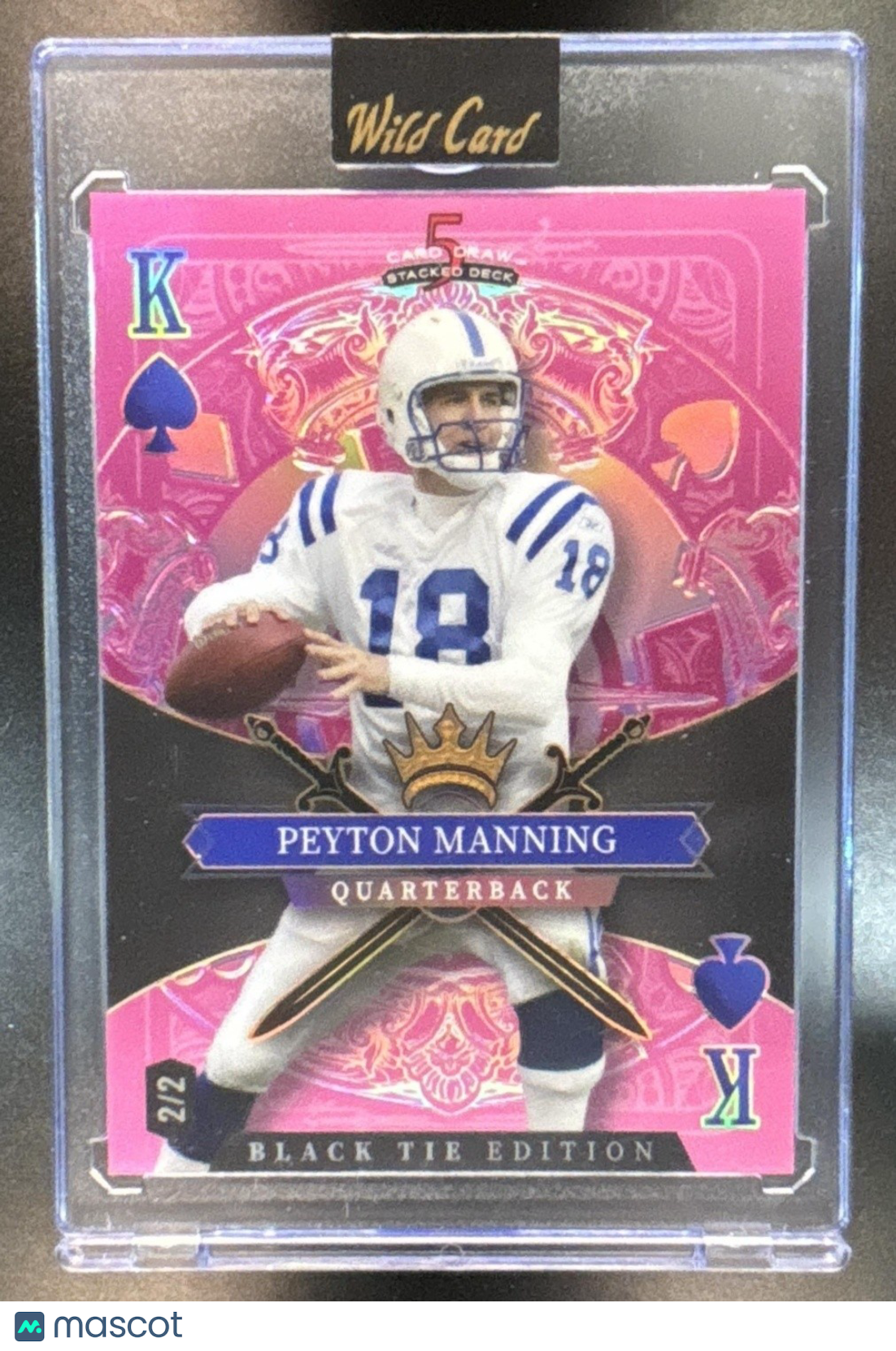 2026 Wild Card 5 Card Draw Stacked Deck Black Tie Edition Peyton Manning /2 - Sports Cards