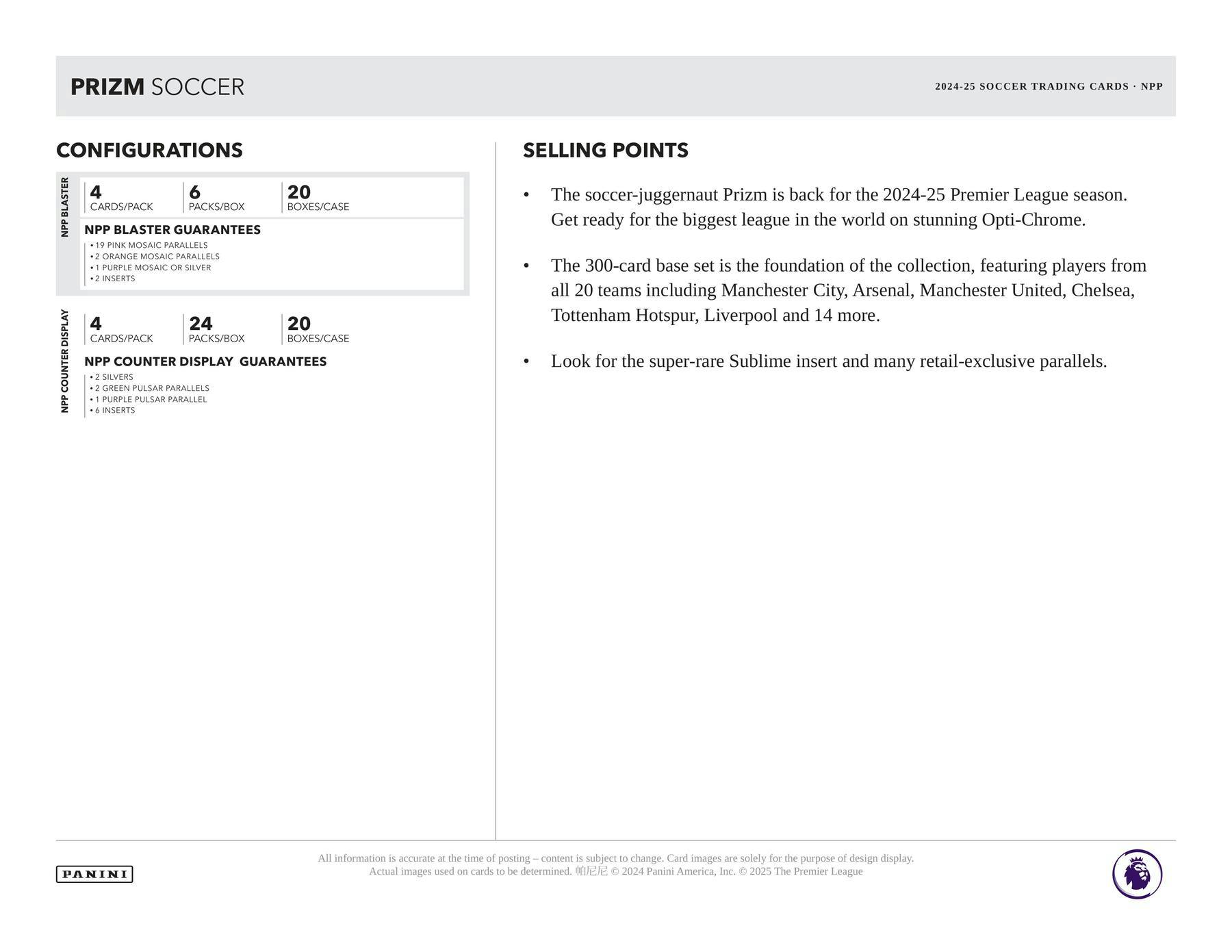 2024/25 Panini Prizm Premier League EPL Soccer Blaster Box (Pink Mosaic Prizms!)