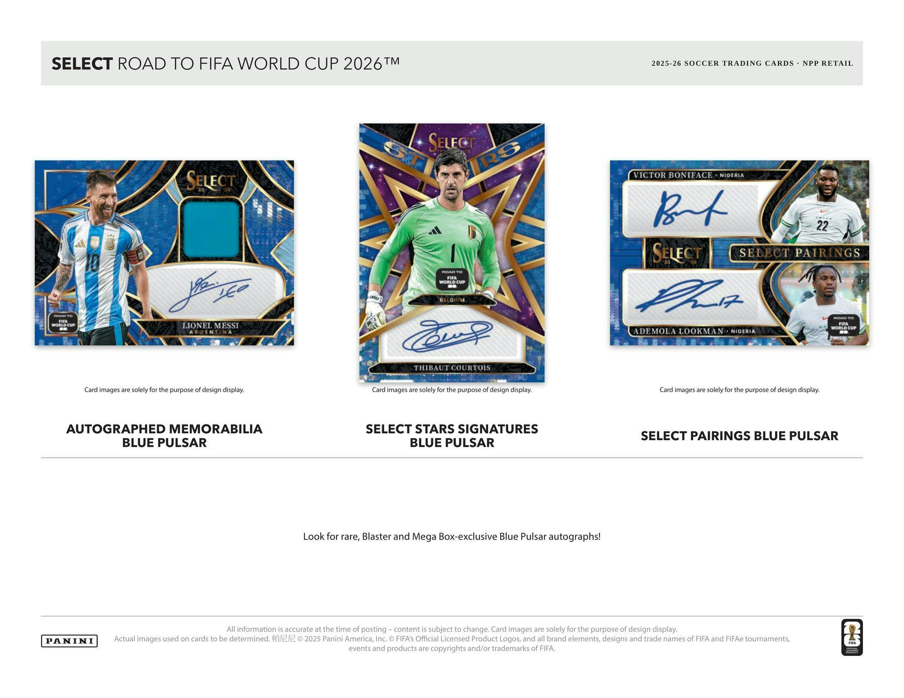 2025/26 Panini Select Road to FIFA World Cup Soccer Mega Box (Orange Ice)