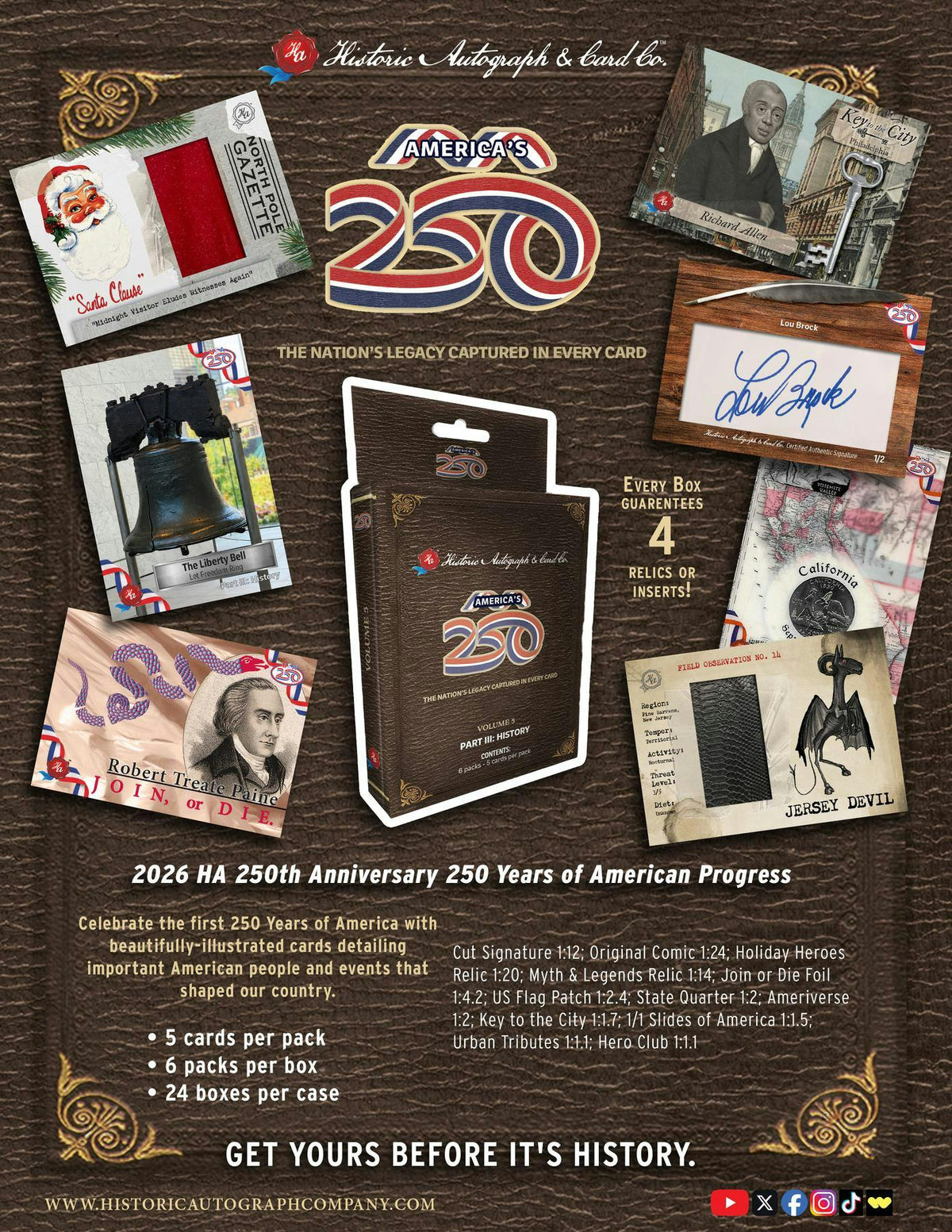 2026 Historic Autographs America's 250th Anniversary Part 3: History Hobby Box