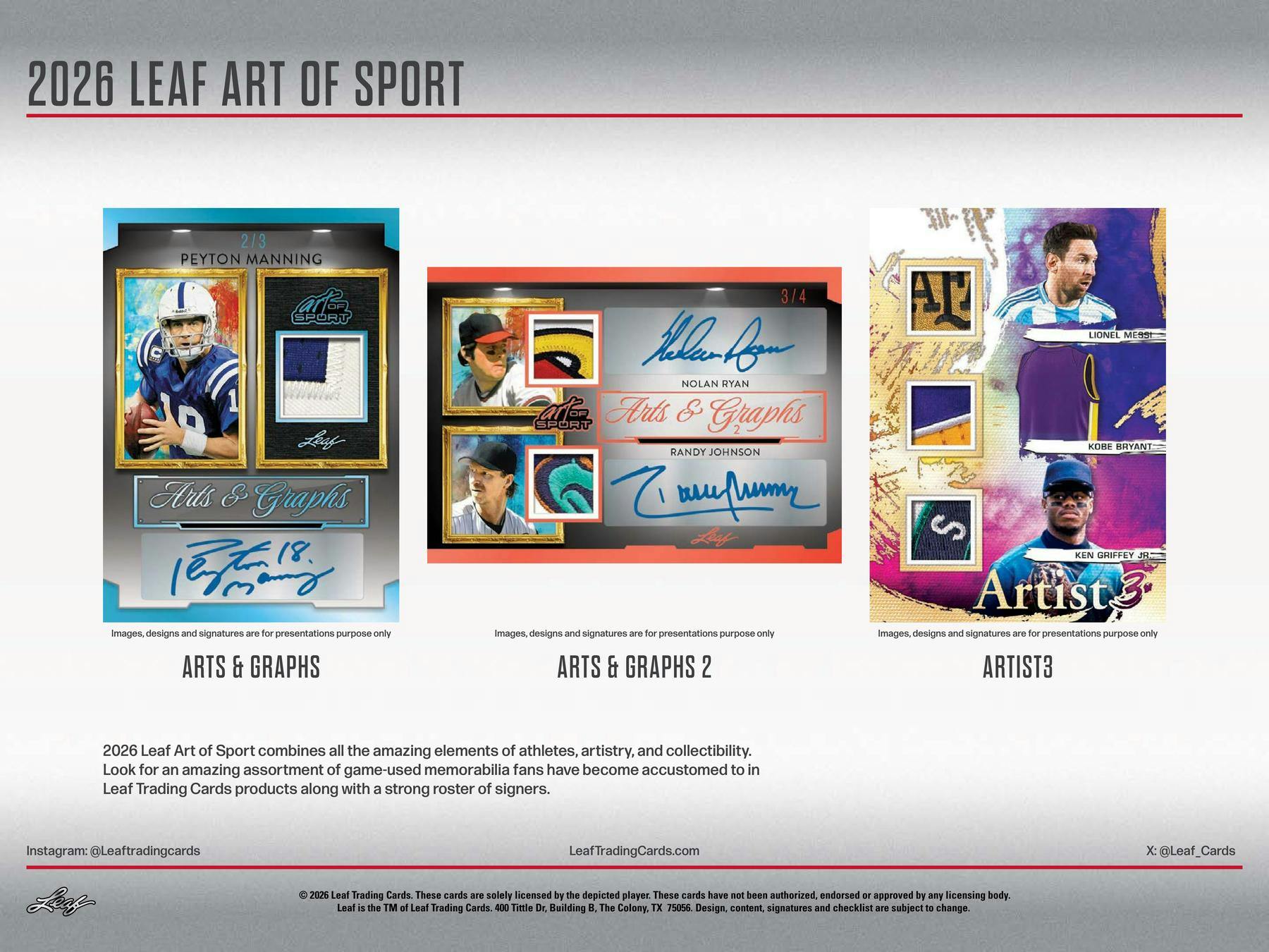 2026 Leaf Art of Sport Hobby Box (4 Premium Hits)
