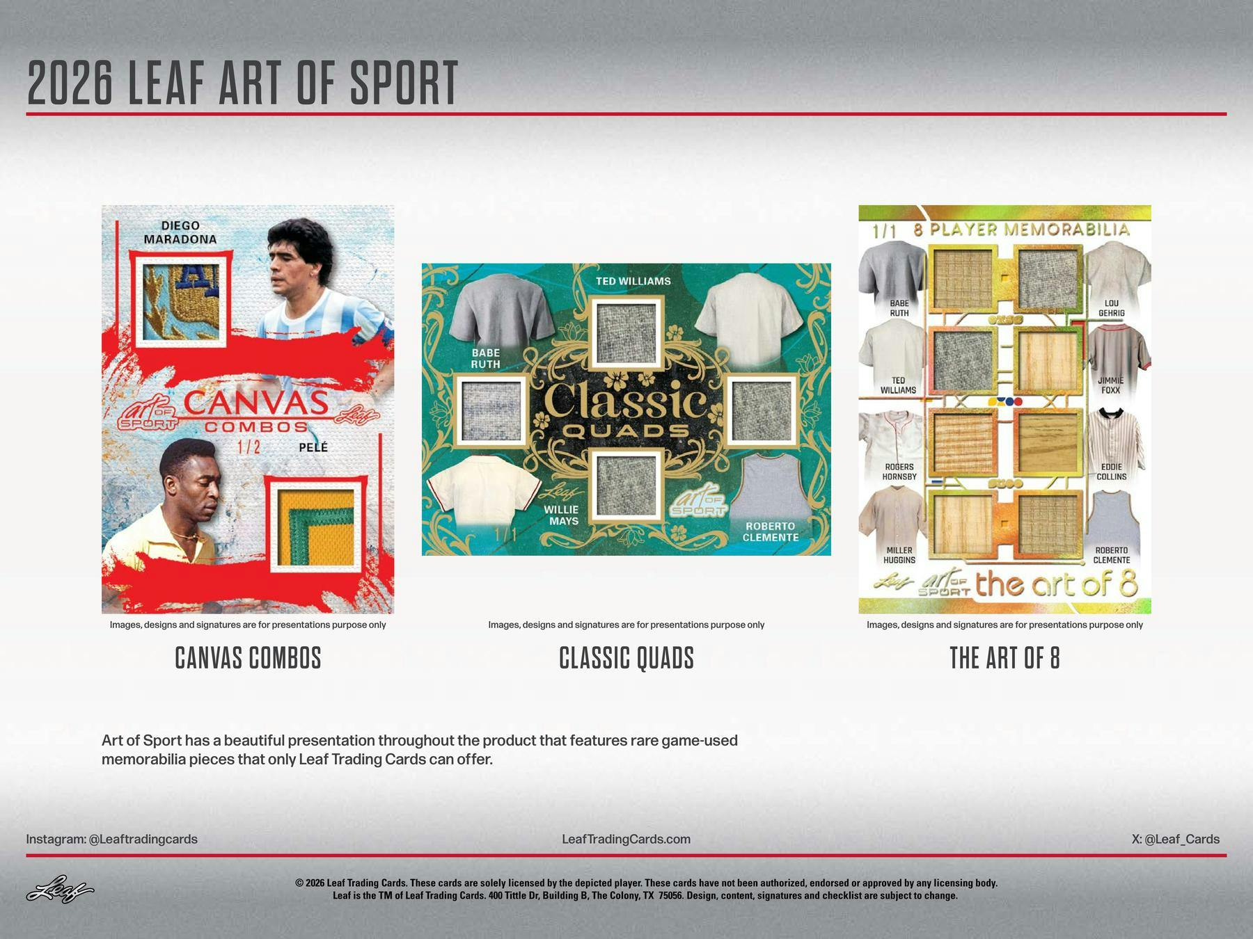 2026 Leaf Art of Sport Hobby Box (4 Premium Hits)