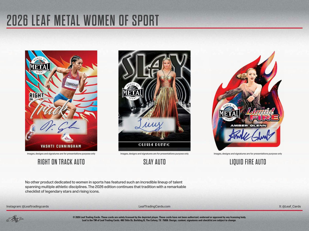 2026 Leaf Metal Women of Sport Hobby Box (4 Auto)