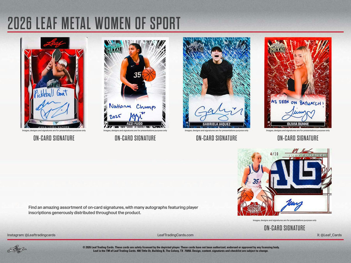 2026 Leaf Metal Women of Sport Hobby Box (4 Auto)