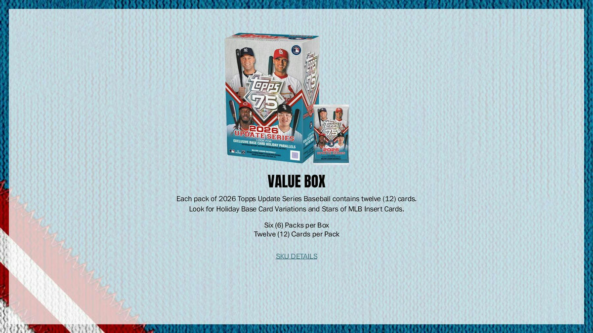 2026 Topps Update Series Baseball Hobby Box (1 Auto or 1 Relic)